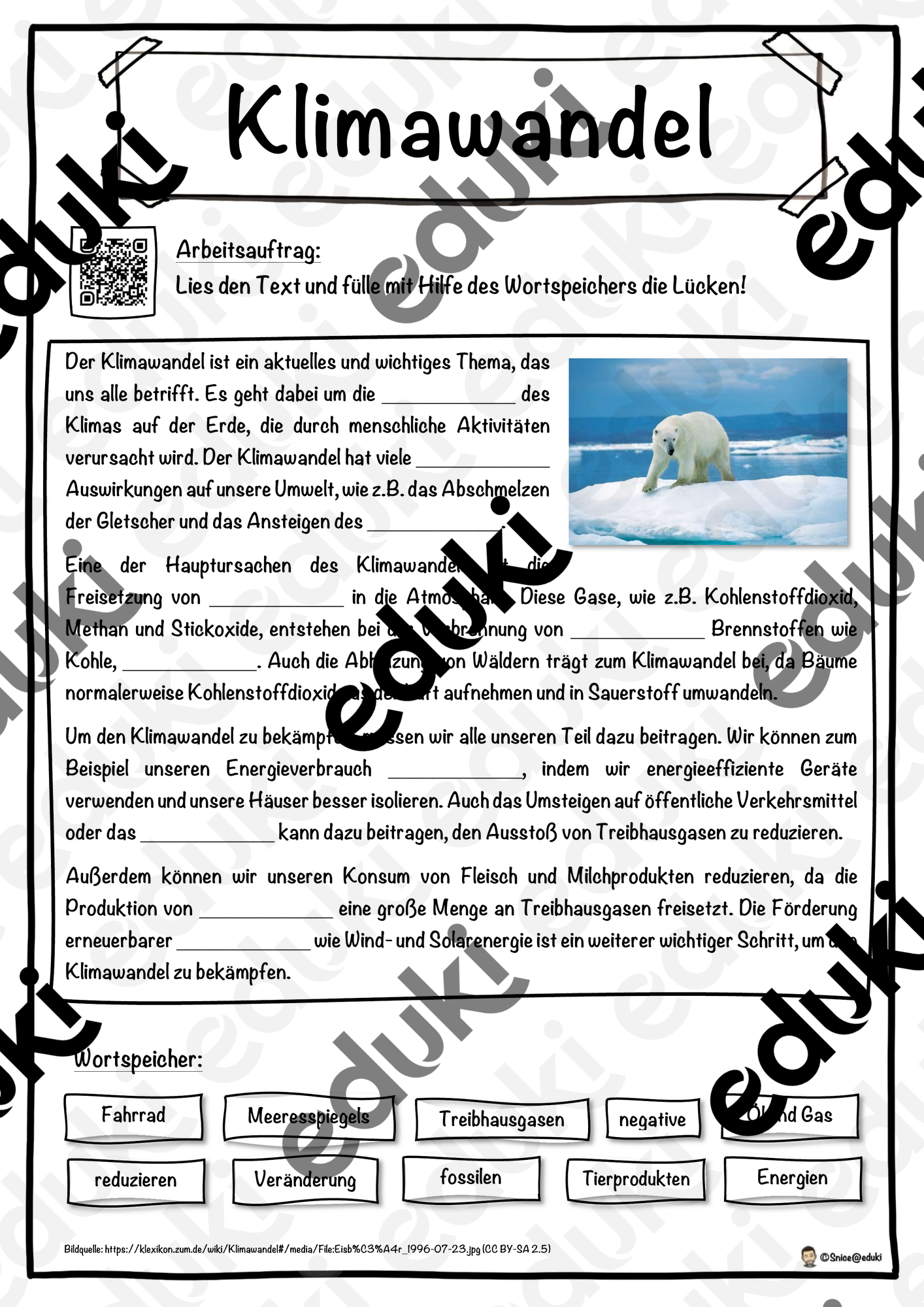 Klimawandel im Unterricht: Materialien, Ideen und Arbeitsblätter für die Klass