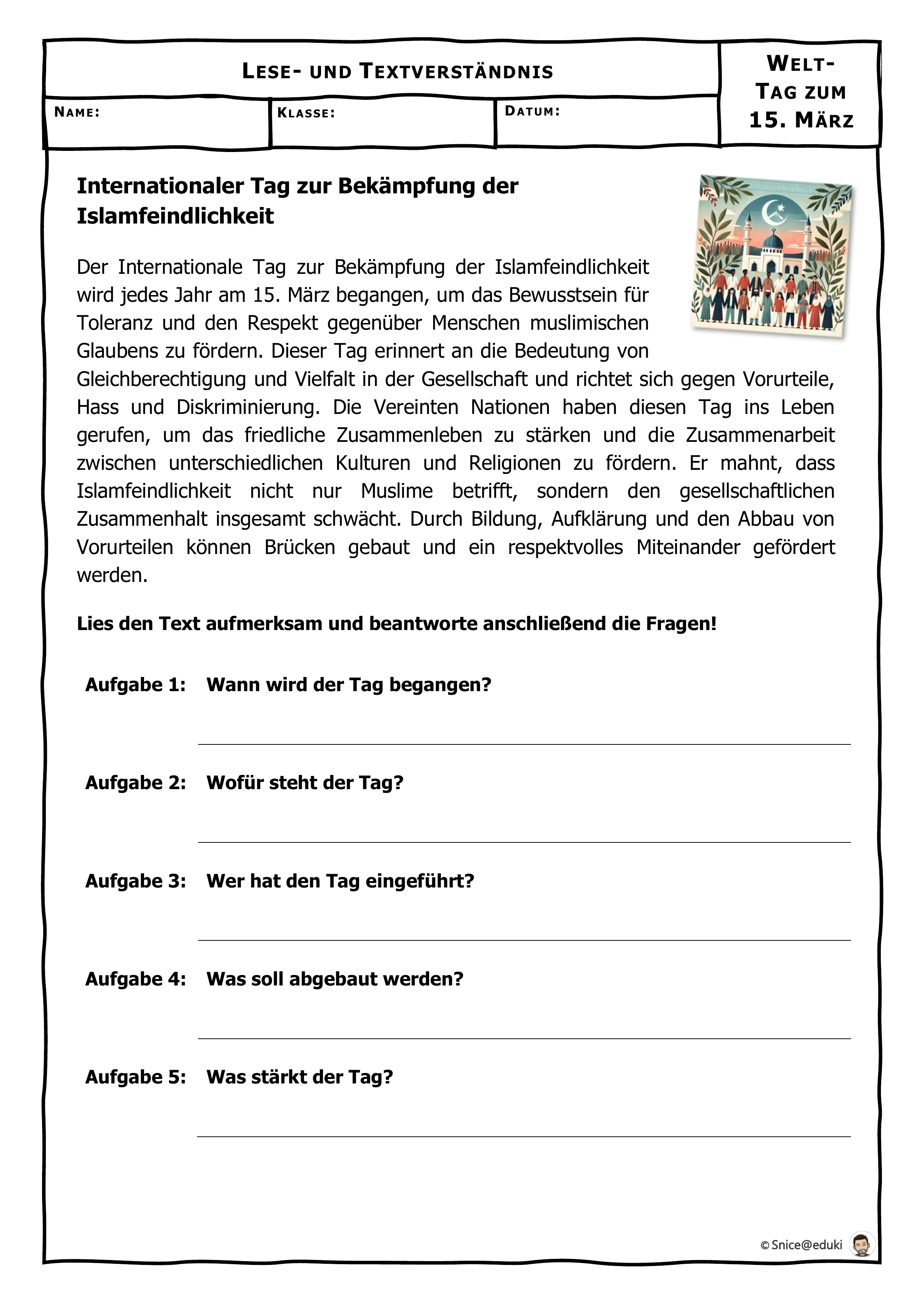 03-15 Internationaler Tag zur Bekämpfung der Islamfeindlichkeit