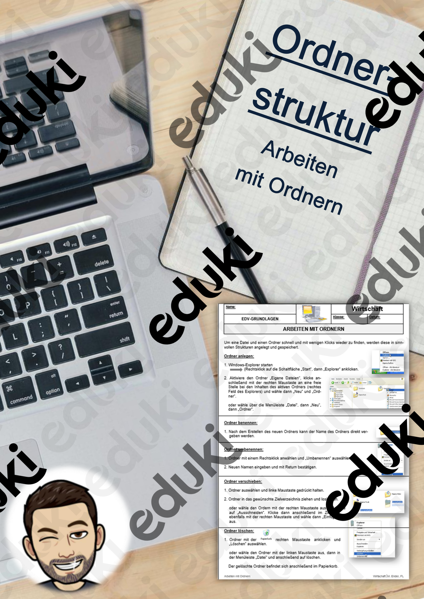 Arbeiten mit Ordnern - Ordnerstruktur (Lerntheke)