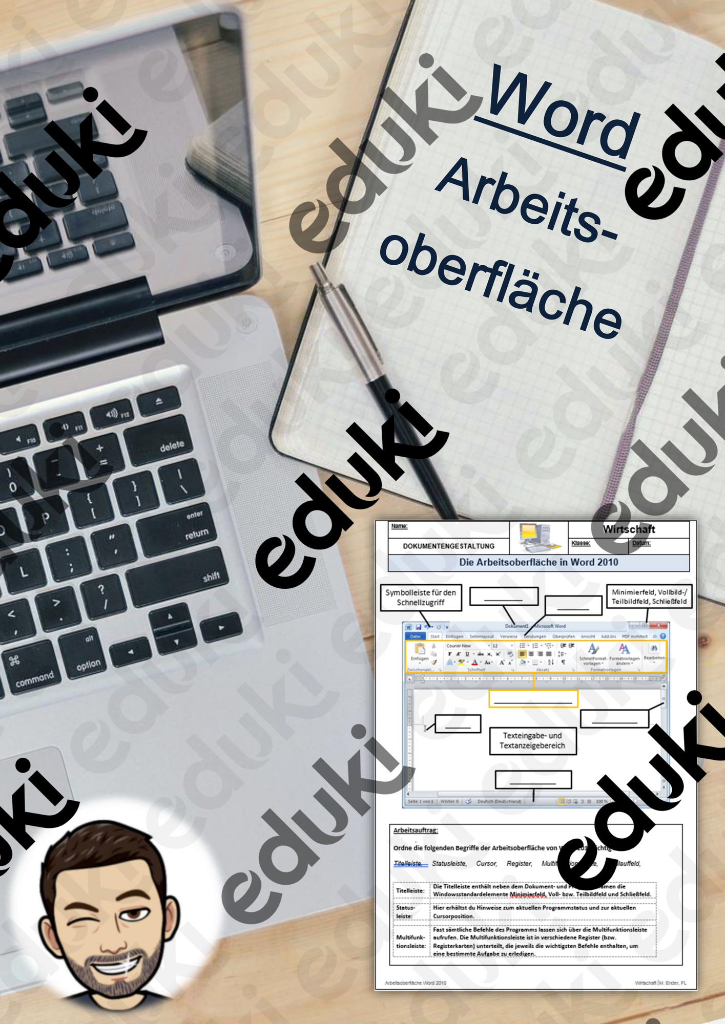 EDV/Informatik/Word: Word Arbeitsoberfläche