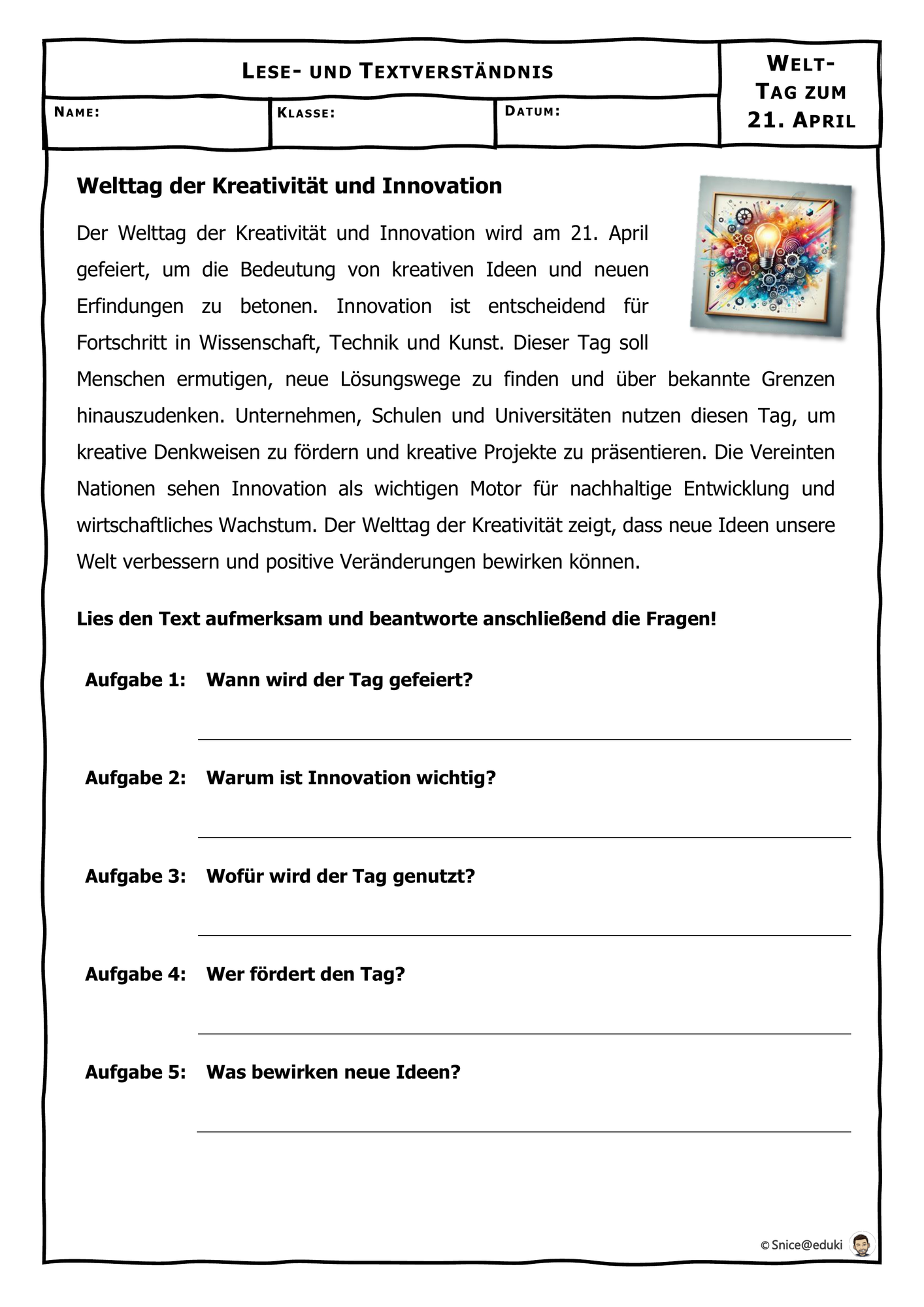 04-21 Welttag der Kreativität und Innovation
