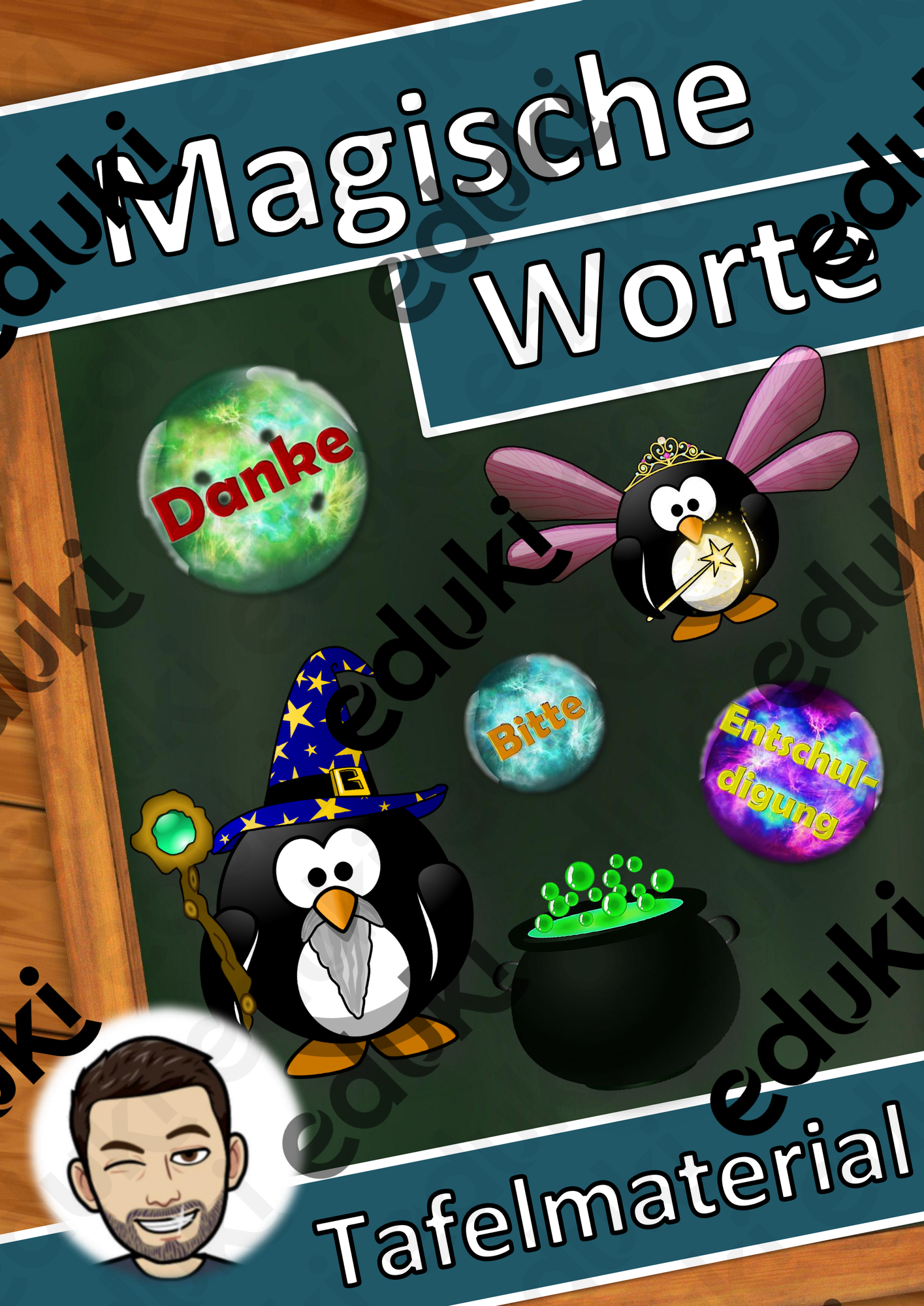 Magische Worte Tafelmaterial