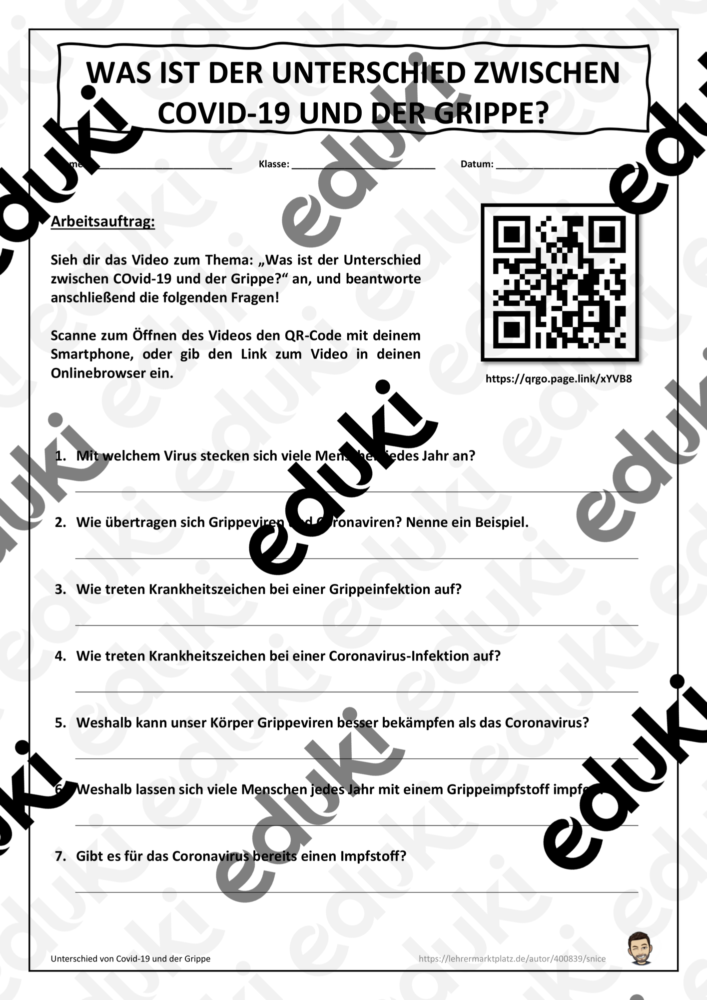 Unteschied von Covid-19 und Grippe - Homeschooling