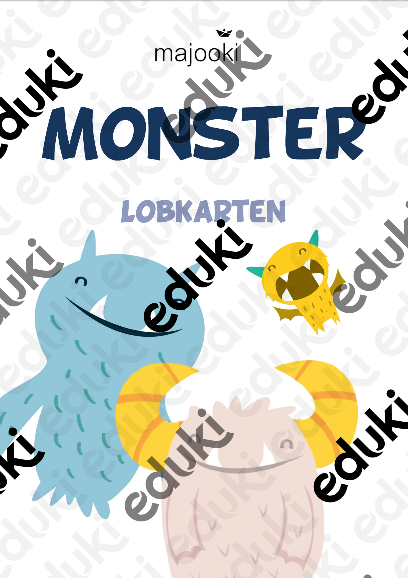 Monster - Halloween - Lobkärtchen, Lobkarten, Rückmeldekarten ...