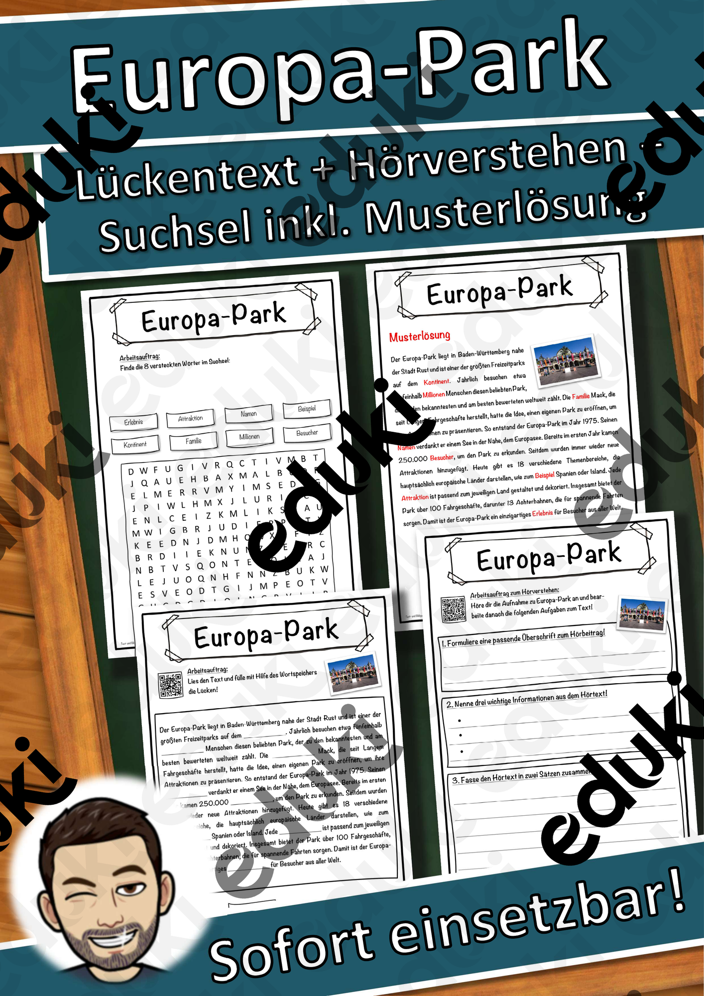 Europa-Park im Unterricht: Materialien, Ideen und Arbeitsblätter für die Klass