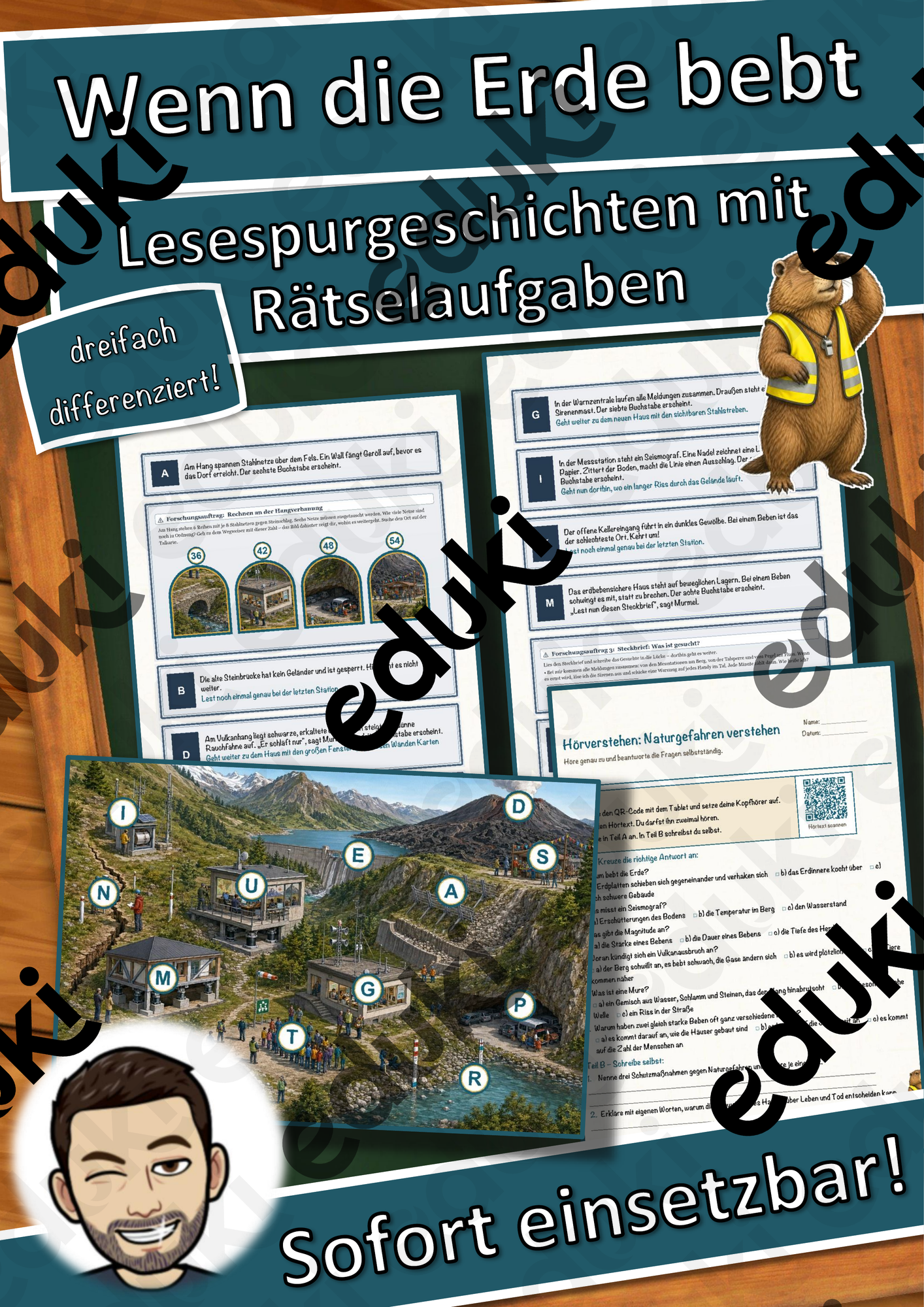 Wenn die Erde bebt – Lesespurgeschichte mit Rätselaufgaben (Klasse 6)