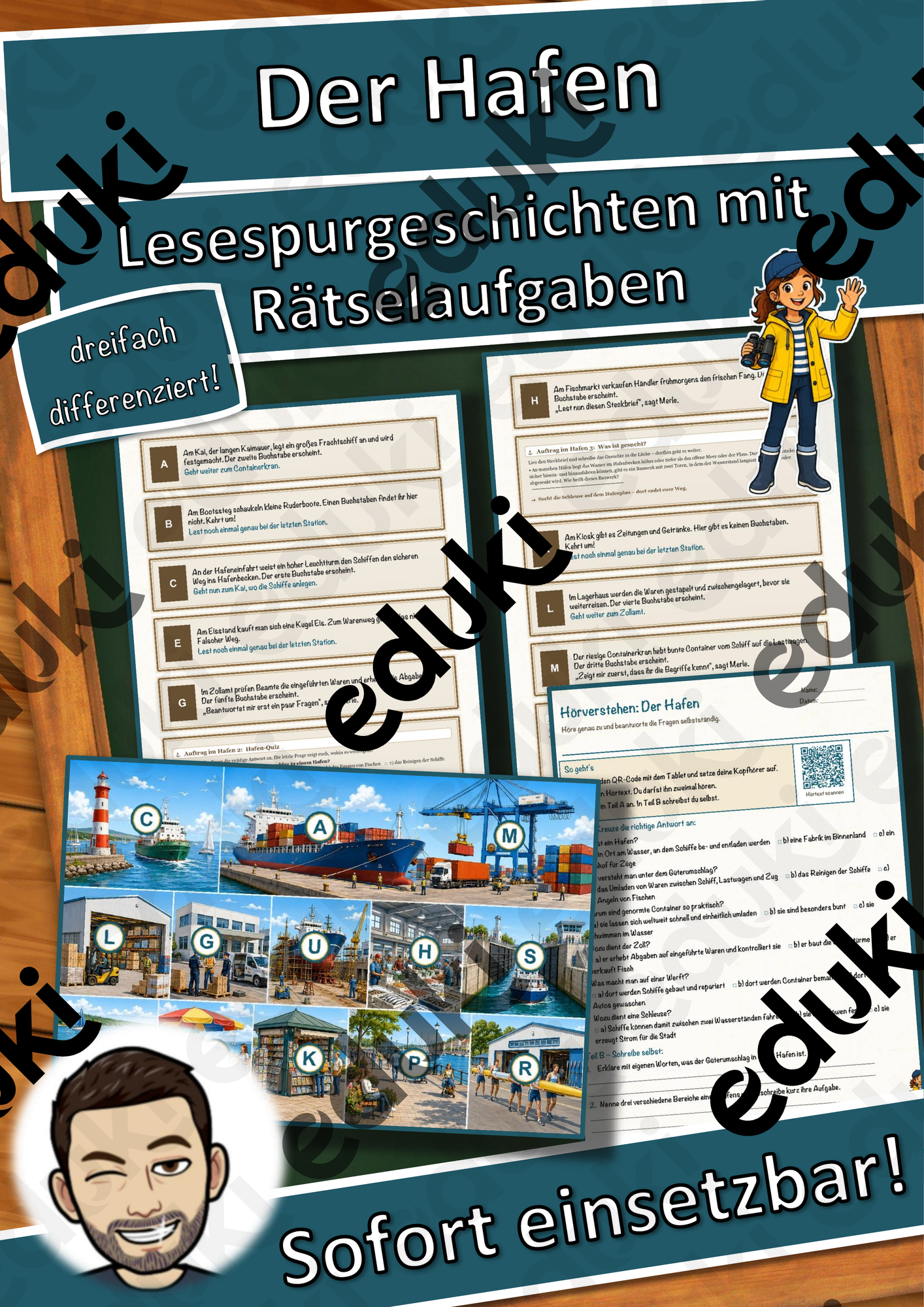 Der Hafen – Lesespurgeschichte mit Rätselaufgaben (Klasse 8)