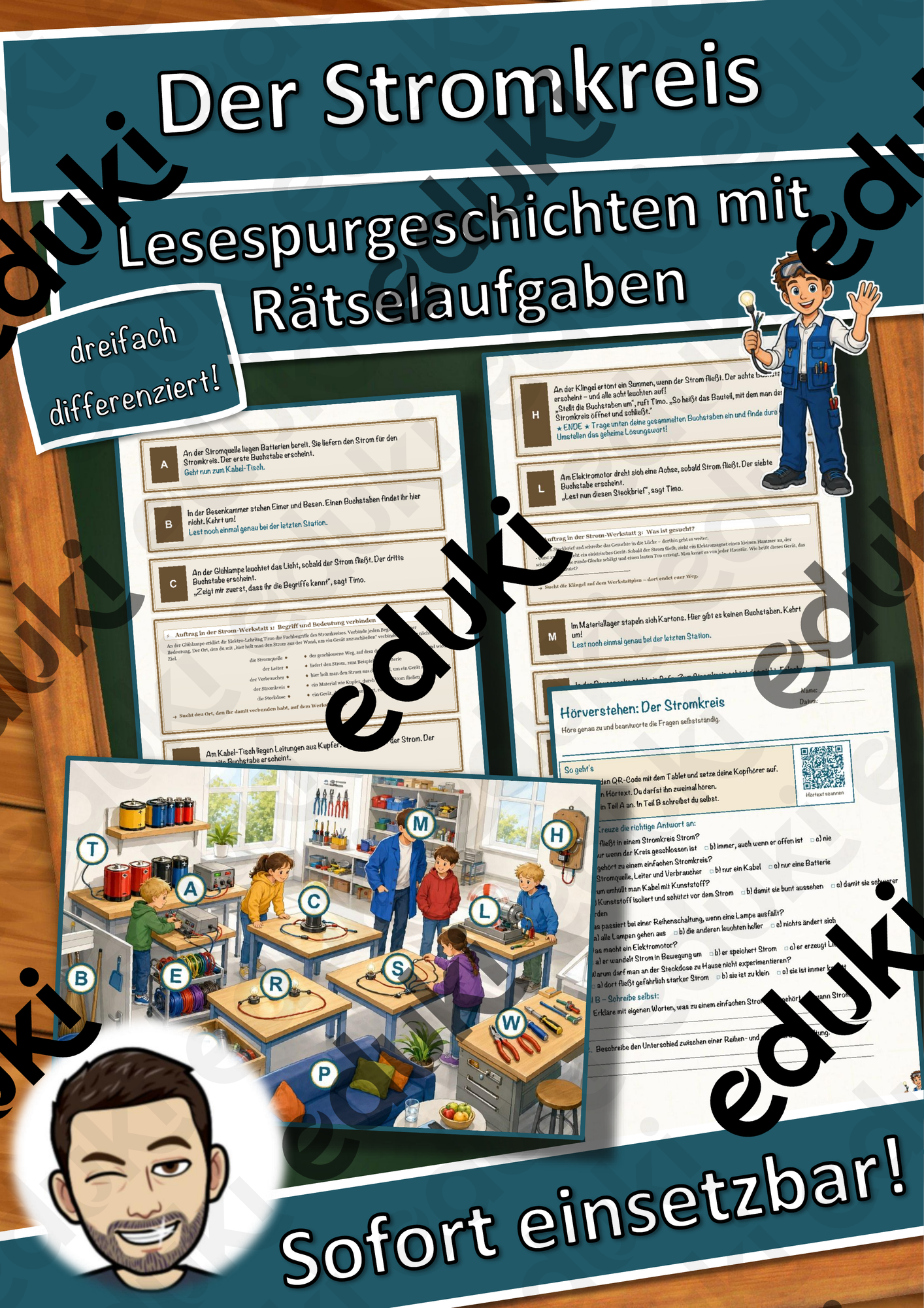 Der Stromkreis – Lesespurgeschichte mit Rätselaufgaben (Klasse 7)