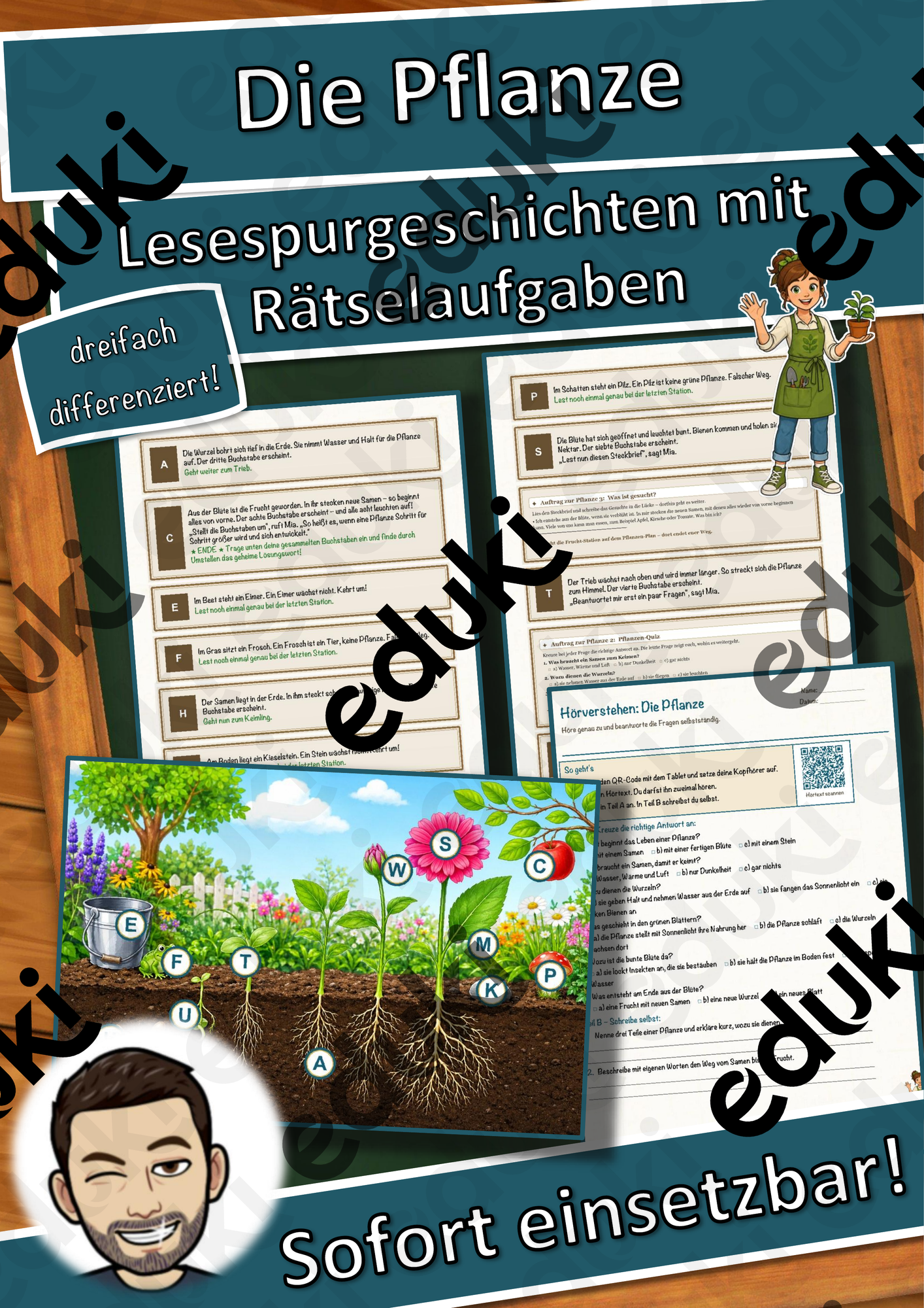 Die Pflanze – Vom Samen zur Frucht – Lesespurgeschichte mit Rätselaufgaben (Klasse 5)