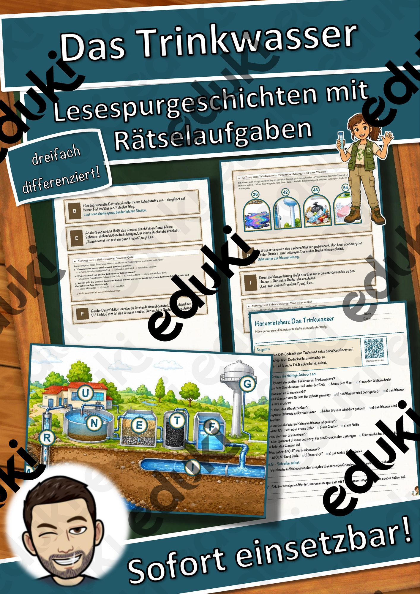 Das Trinkwasser – Lesespurgeschichte mit Rätselaufgaben (Klasse 6)