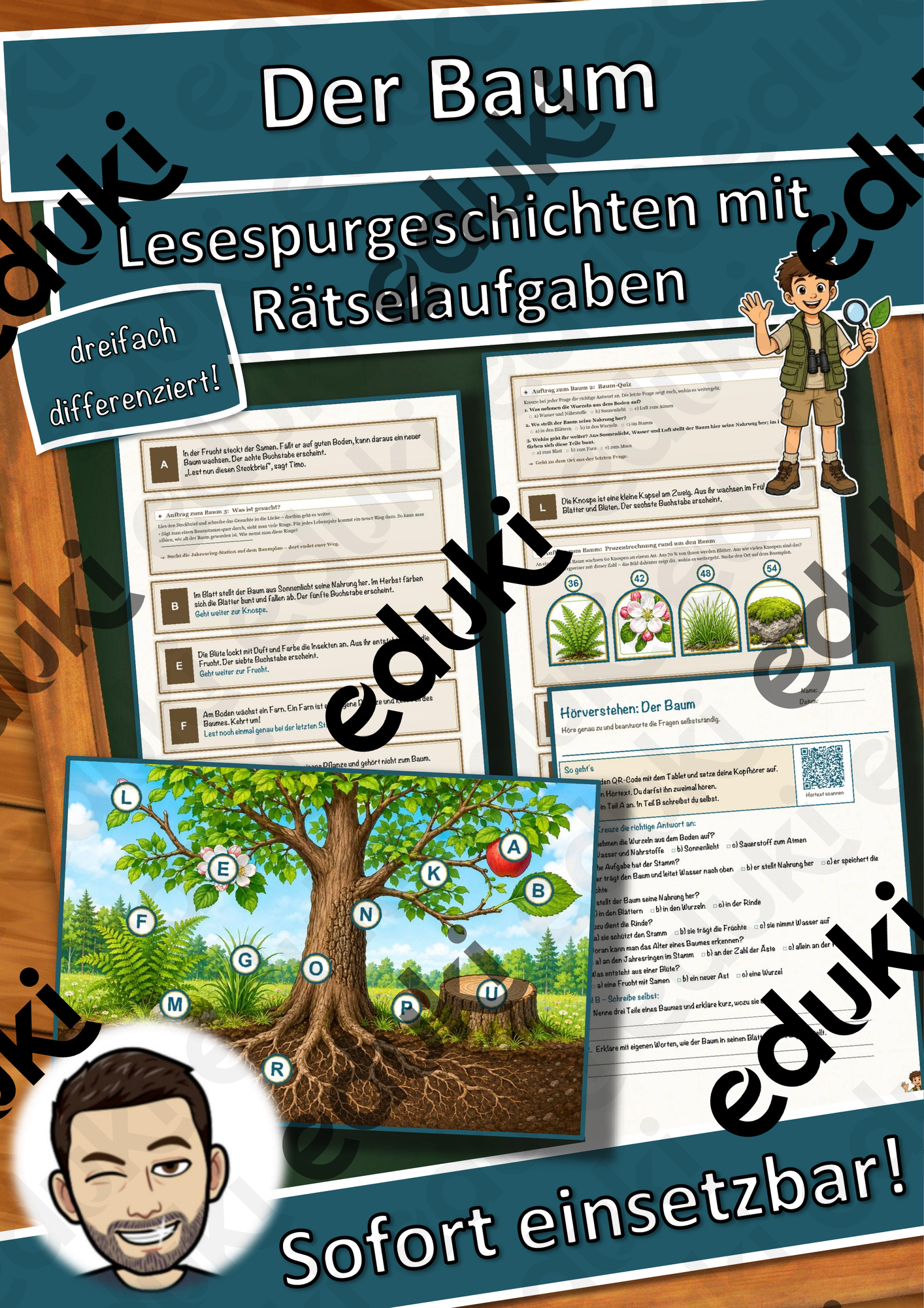 Der Baum – Lesespurgeschichte mit Rätselaufgaben (Klasse 6)