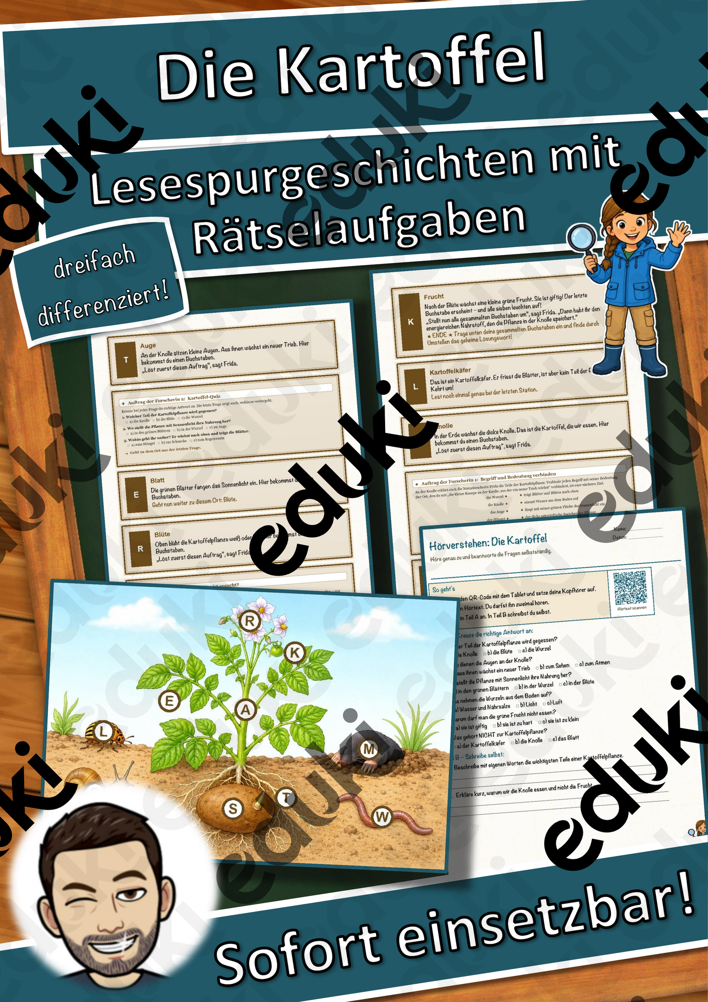 Die Kartoffel – Lesespurgeschichte mit Rätselaufgaben (Klasse 5)