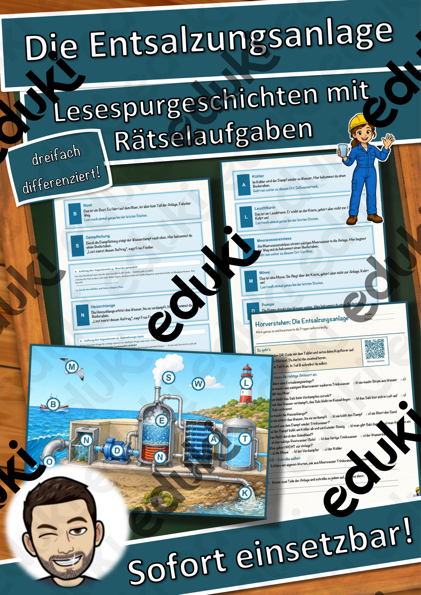 Die Entsalzungsanlage – Lesespurgeschichte mit Rätselaufgaben (Klasse 8)