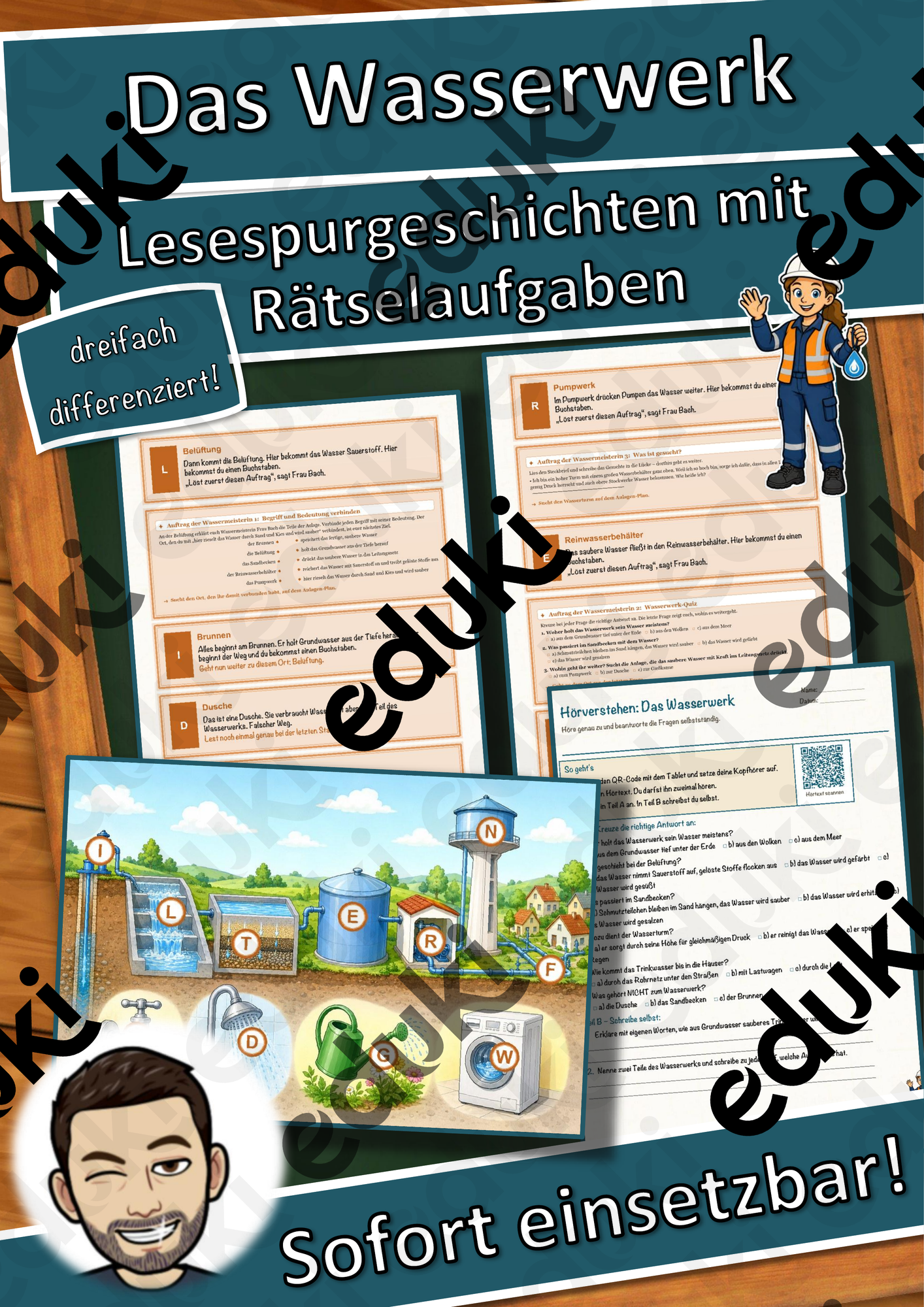 Das Wasserwerk – Lesespurgeschichte mit Rätselaufgaben (Klasse 8)