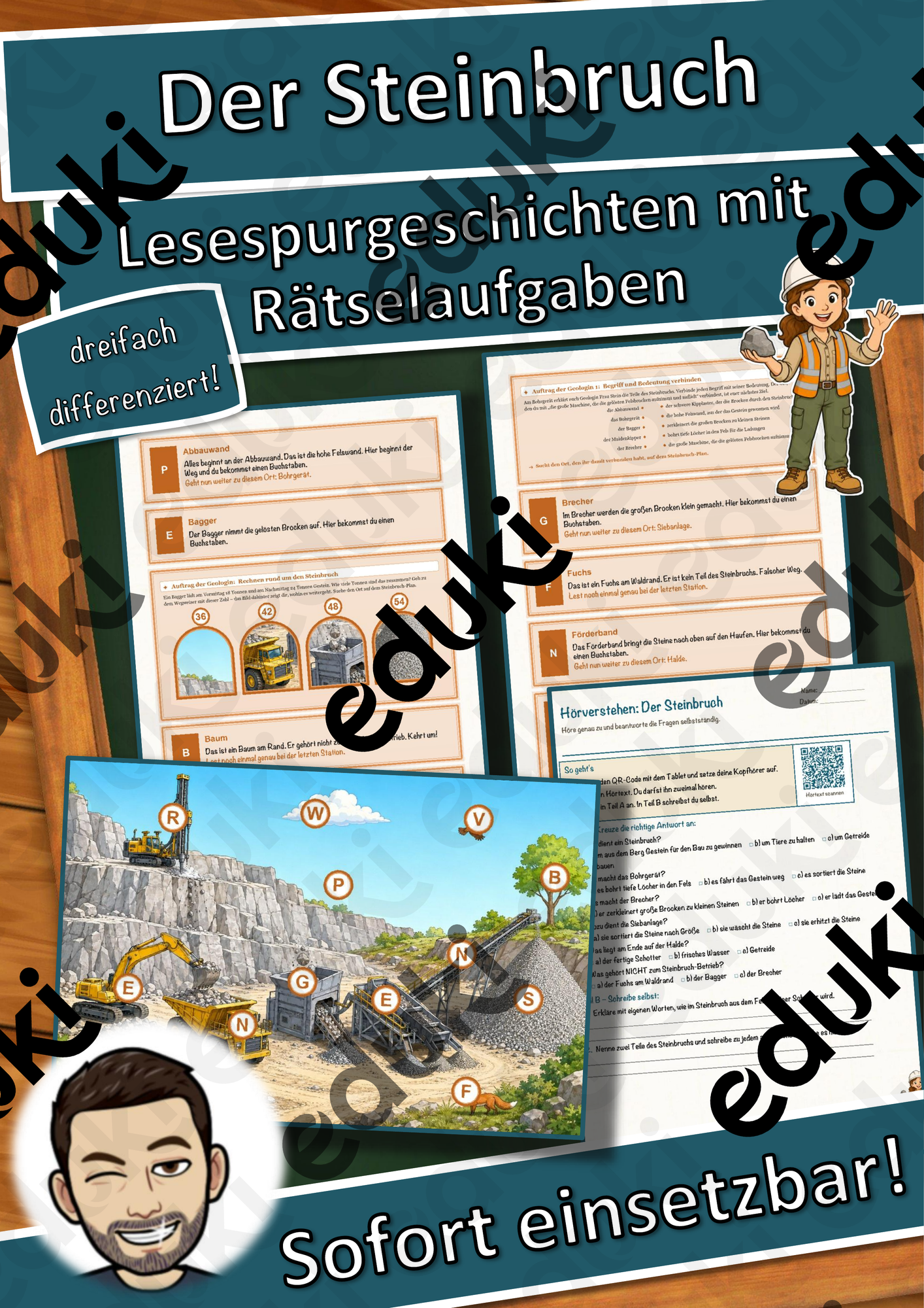 Der Steinbruch – Lesespurgeschichte mit Rätselaufgaben (Klasse 8)