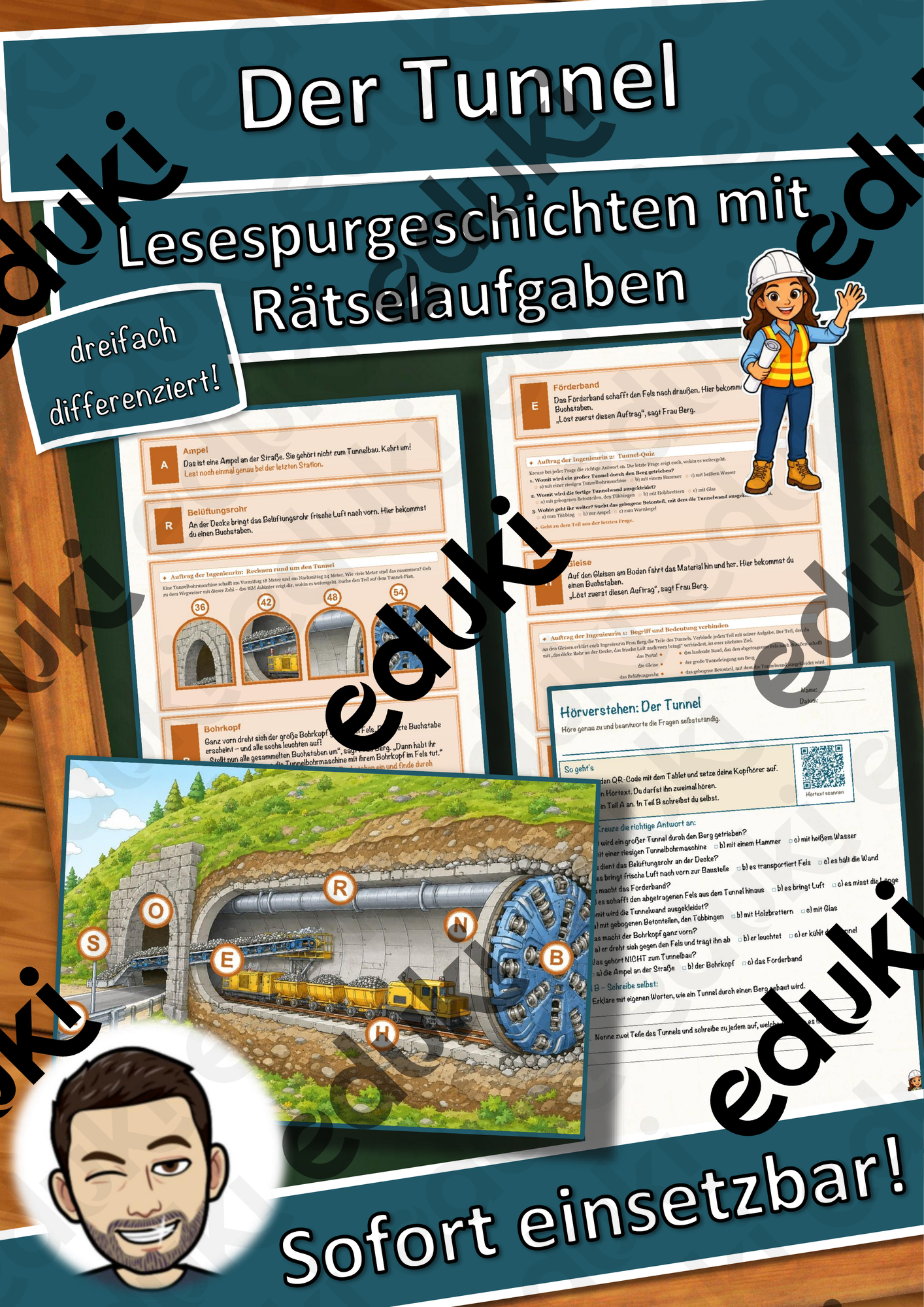 Der Tunnel – Lesespurgeschichte mit Rätselaufgaben (Klasse 8)
