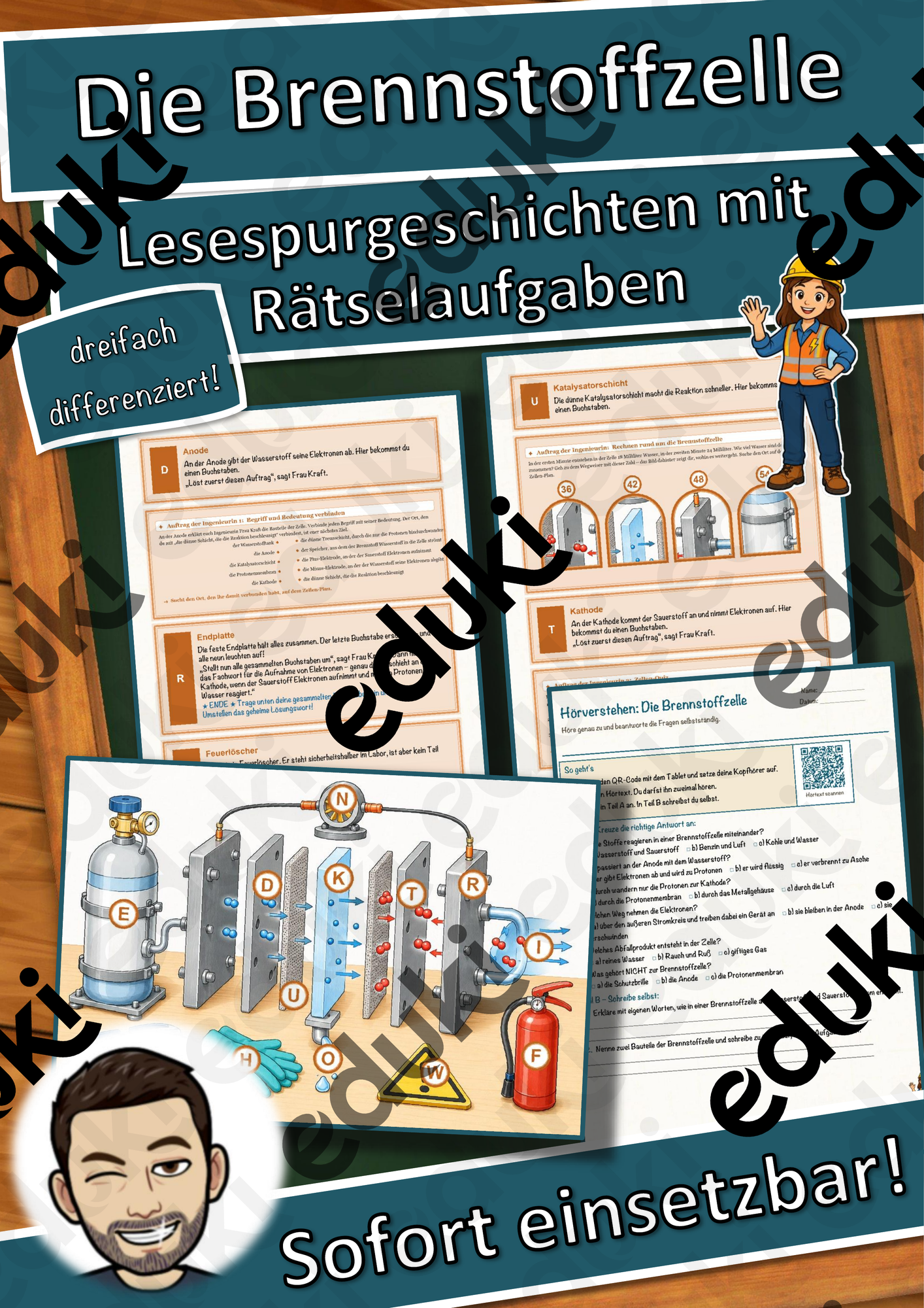 Die Brennstoffzelle – Lesespurgeschichte mit Rätselaufgaben (Klasse 9)