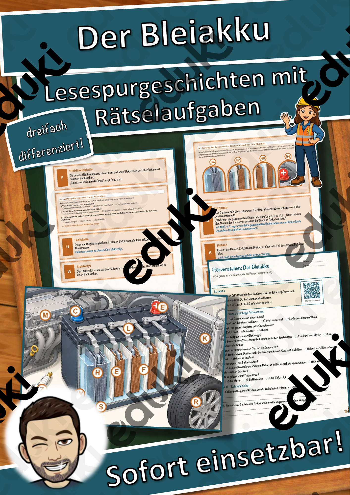Der Bleiakku – Lesespurgeschichte mit Rätselaufgaben (Klasse 9)