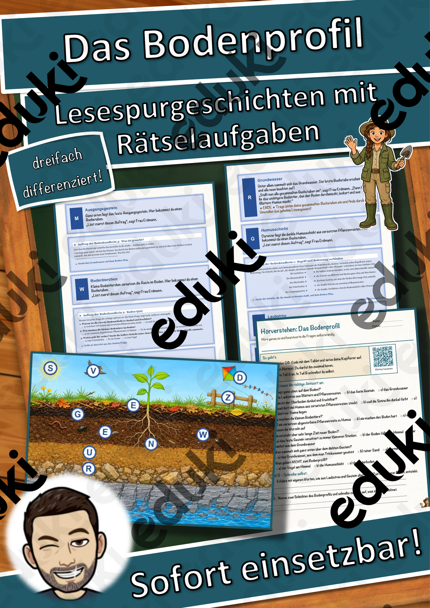 Das Bodenprofil – Lesespurgeschichte mit Rätselaufgaben (Klasse 8)