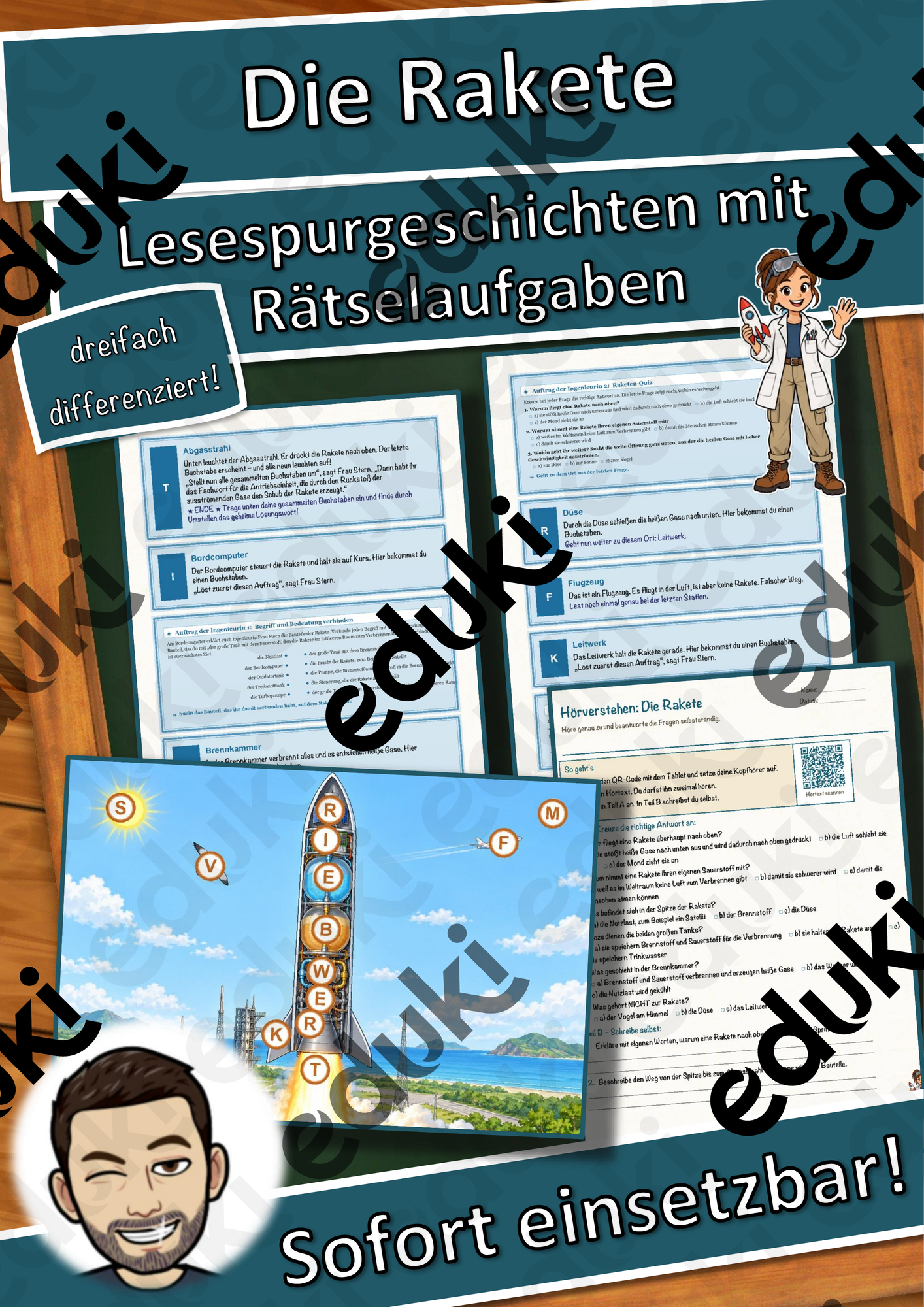Die Rakete – Lesespurgeschichte mit Rätselaufgaben (Klasse 9)