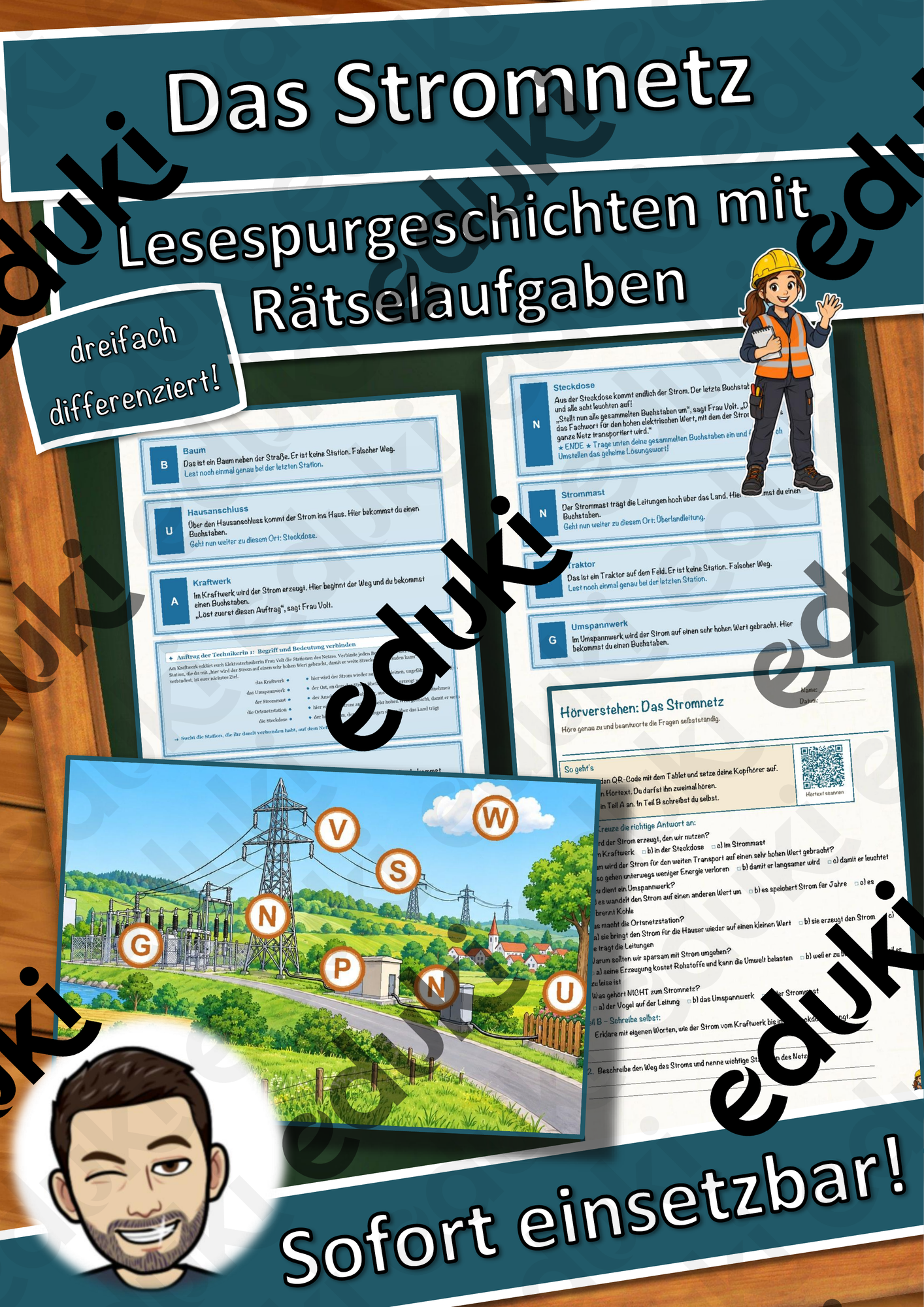 Das Stromnetz – Lesespurgeschichte mit Rätselaufgaben (Klasse 9)