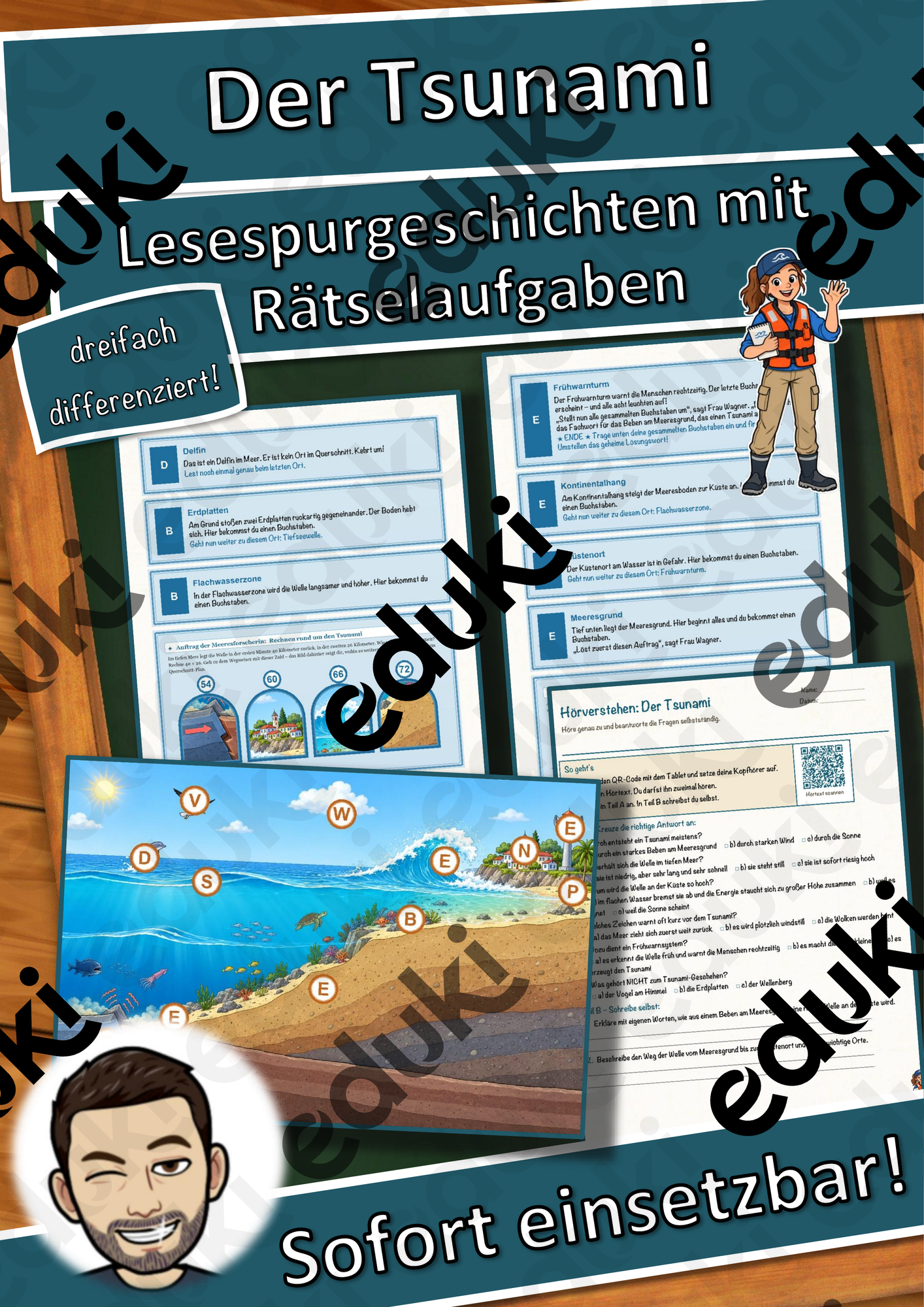 Der Tsunami – Lesespurgeschichte mit Rätselaufgaben (Klasse 8)