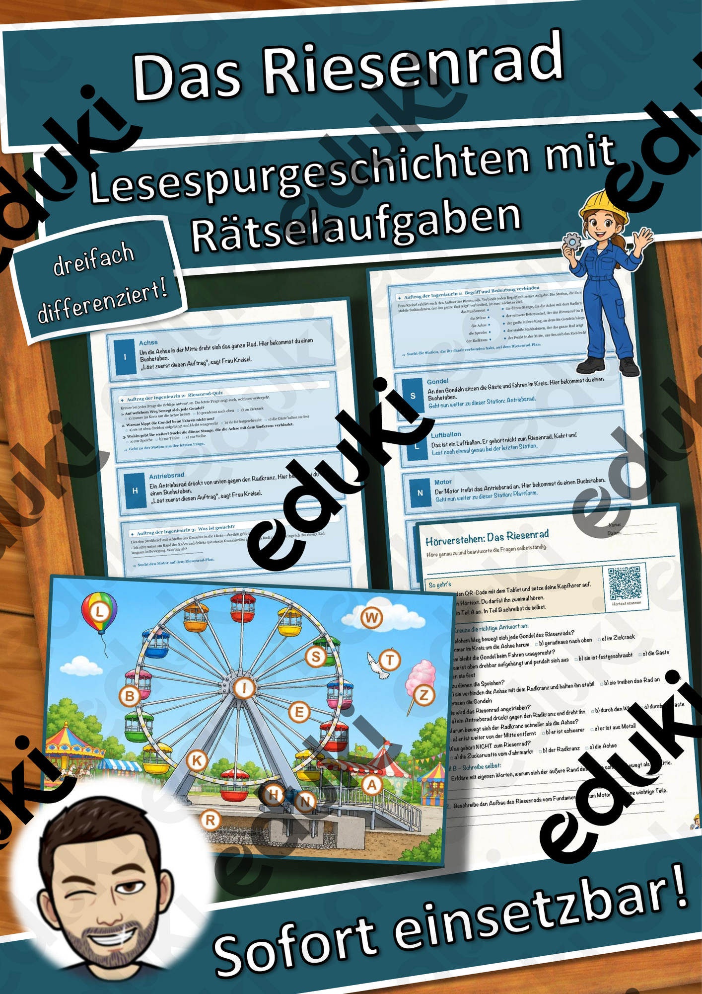 Das Riesenrad – Lesespurgeschichte mit Rätselaufgaben (Klasse 9)