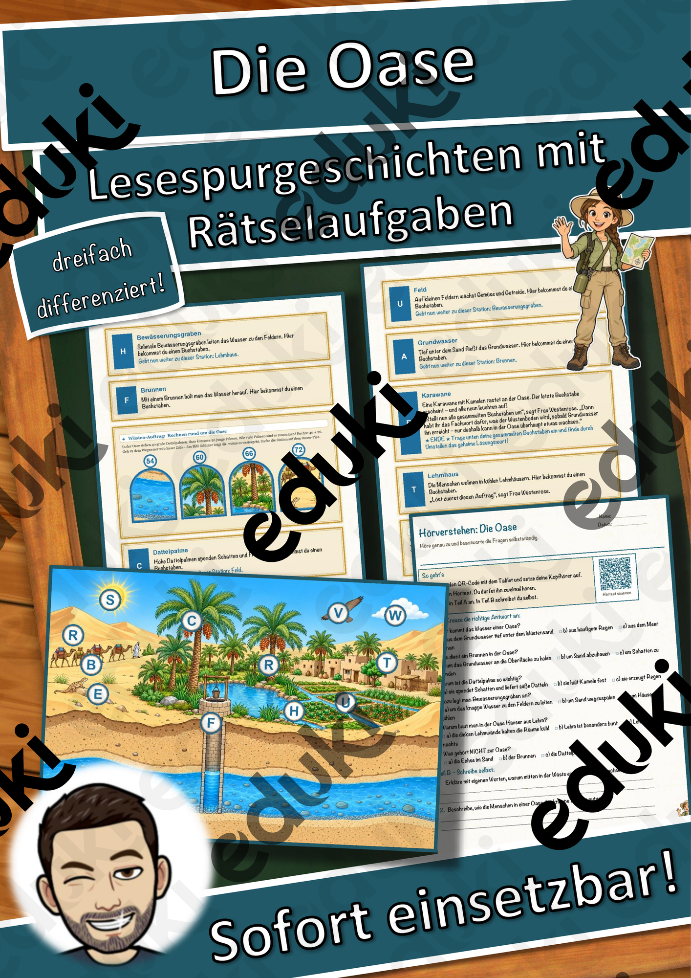 Die Oase – Lesespurgeschichte mit Rätselaufgaben (Klasse 8)