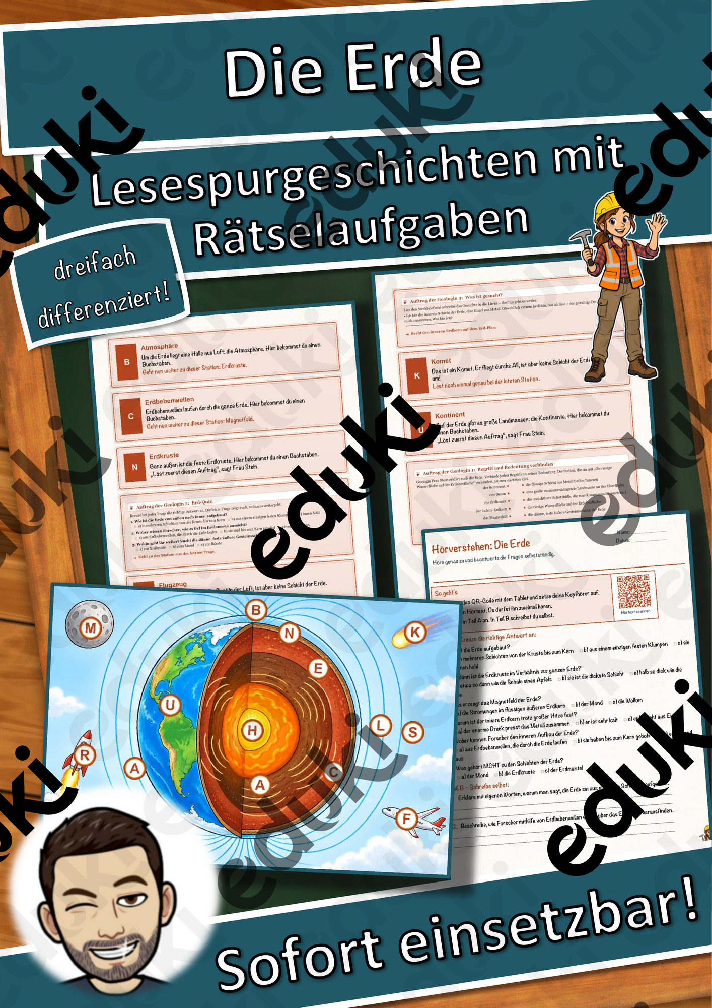 Die Erde – Lesespurgeschichte mit Rätselaufgaben (Klasse 8)