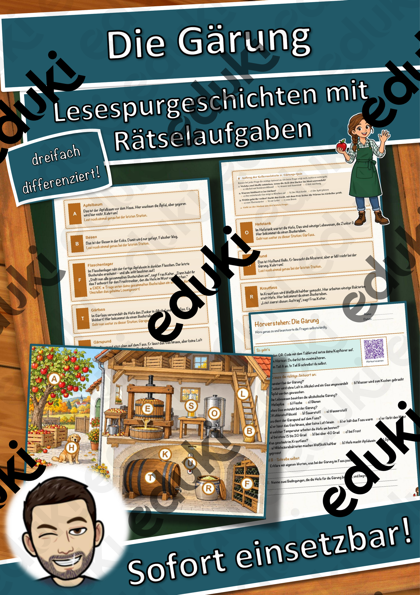 Die Gärung – Lesespurgeschichte mit Rätselaufgaben (Klasse 8)