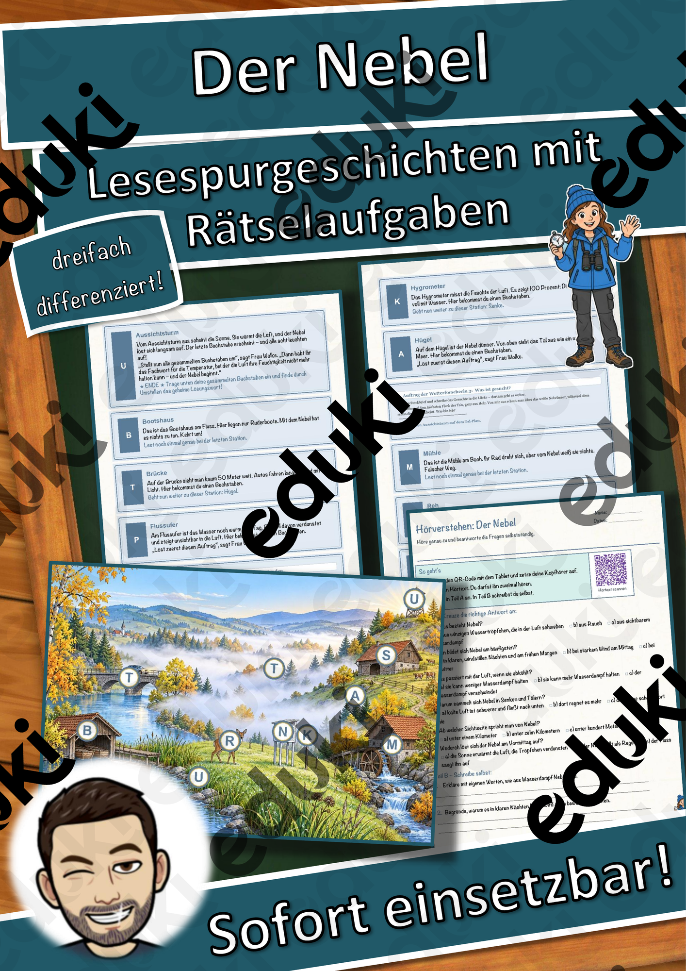 Der Nebel – Lesespurgeschichte mit Rätselaufgaben (Klasse 8)