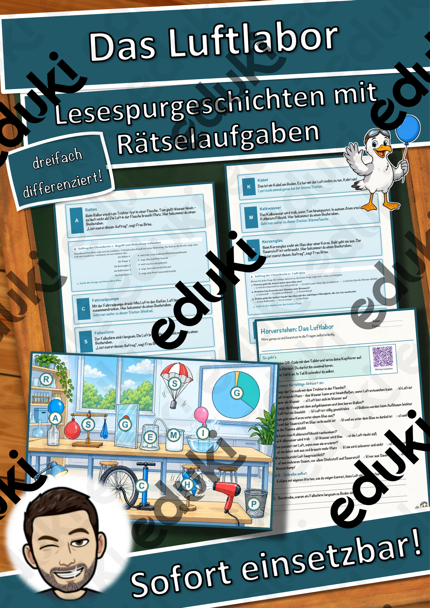 Das Luftlabor – Lesespurgeschichte mit Rätselaufgaben (Klasse 5)