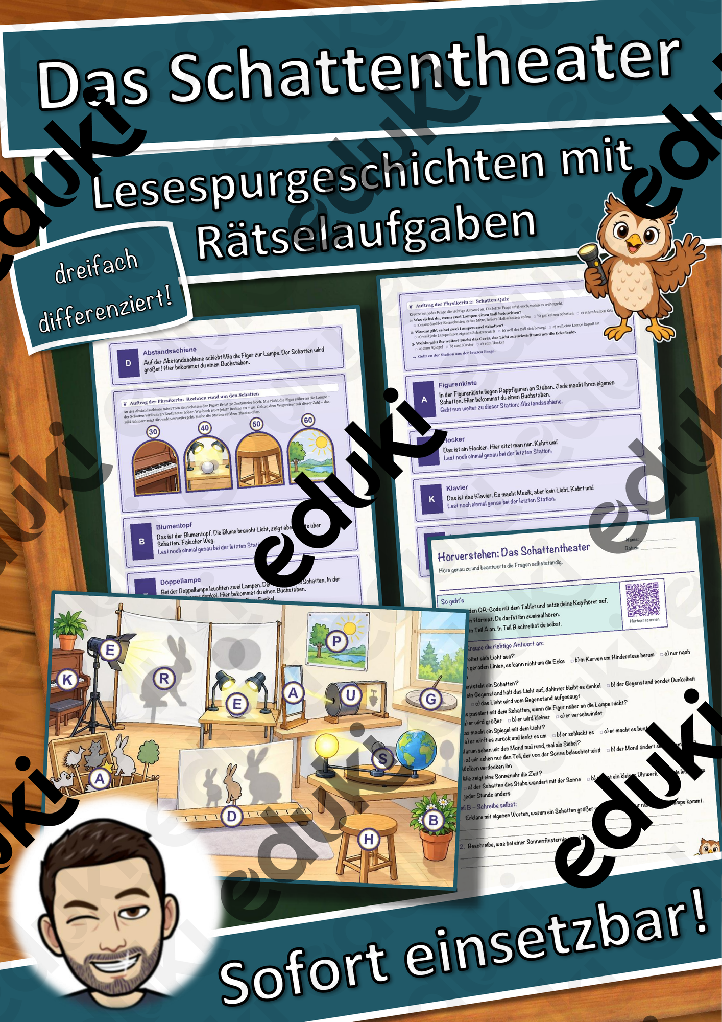 Das Schattentheater – Lesespurgeschichte mit Rätselaufgaben (Klasse 5)