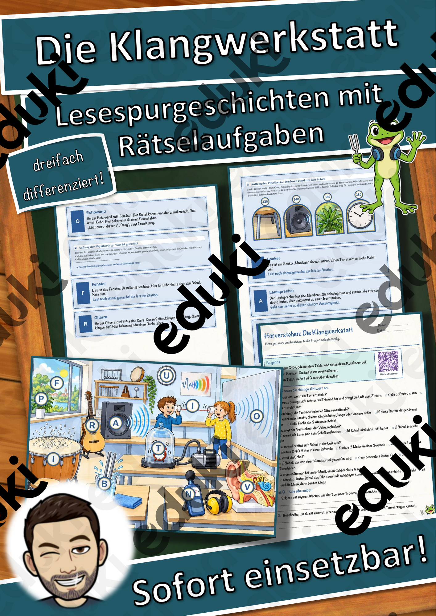 Die Klangwerkstatt – Lesespurgeschichte mit Rätselaufgaben (Klasse 5)