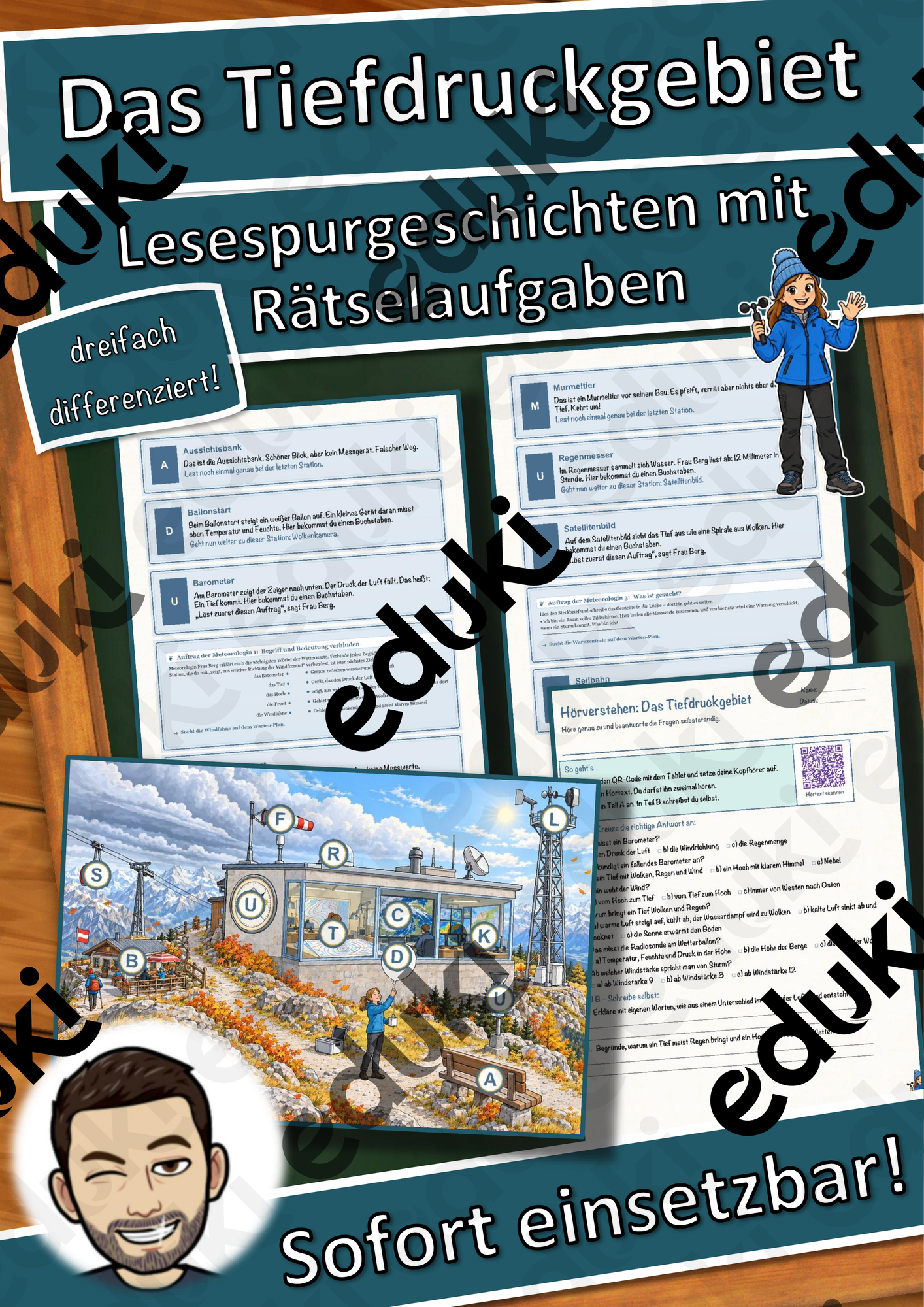 Das Tiefdruckgebiet – Lesespurgeschichte mit Rätselaufgaben (Klasse 8)