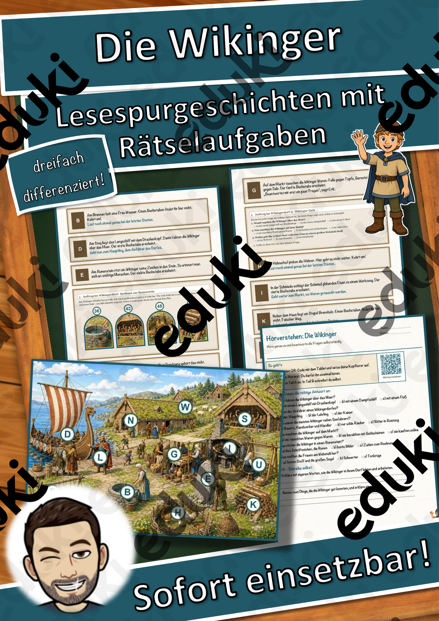 Die Wikinger – Lesespurgeschichte mit Rätselaufgaben (Klasse 6)