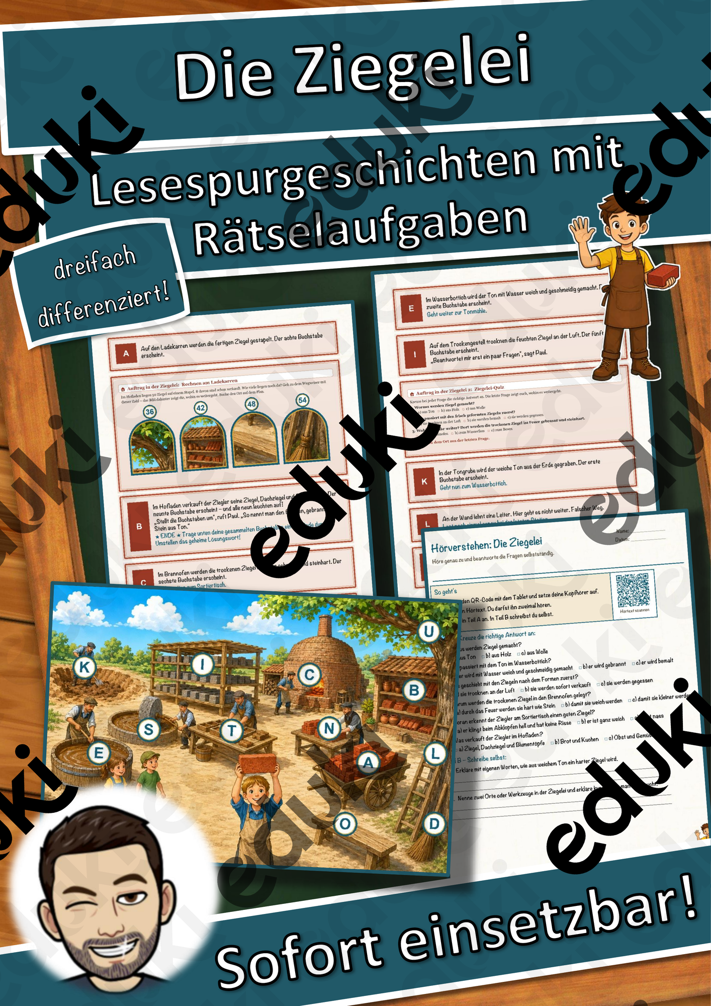 Die Ziegelei – Lesespurgeschichte mit Rätselaufgaben (Klasse 4)