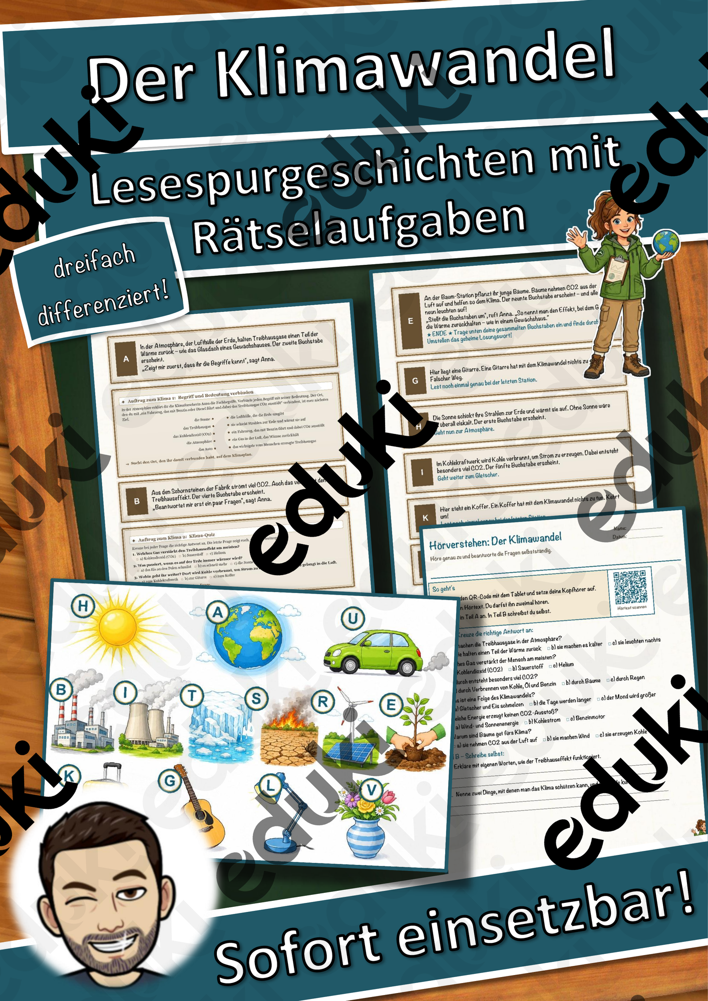 Der Klimawandel – Lesespurgeschichte mit Rätselaufgaben (Klasse 8)