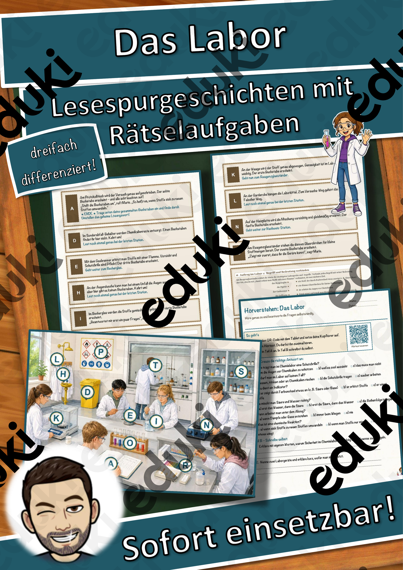 Das Labor – Lesespurgeschichte mit Rätselaufgaben (Klasse 8)