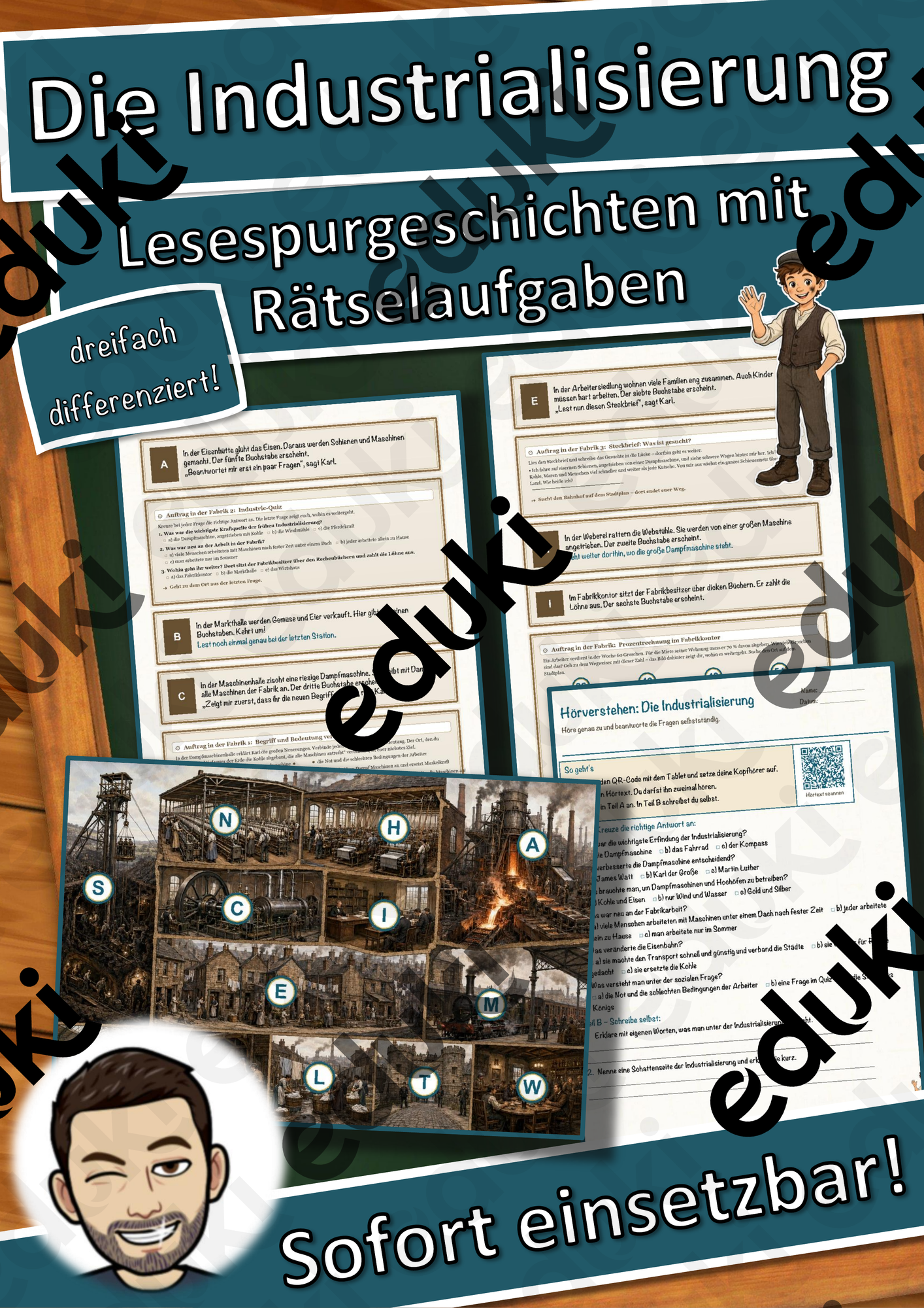 Die Industrialisierung – Lesespurgeschichte mit Rätselaufgaben (Klasse 8)