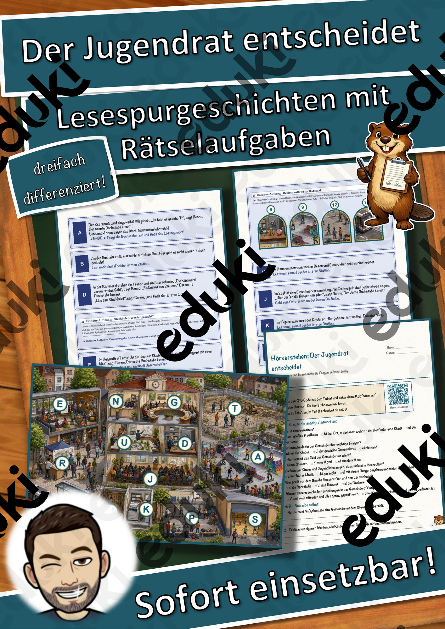 Der Jugendrat entscheidet – Lesespurgeschichte mit Rätselaufgaben (Klasse 6)