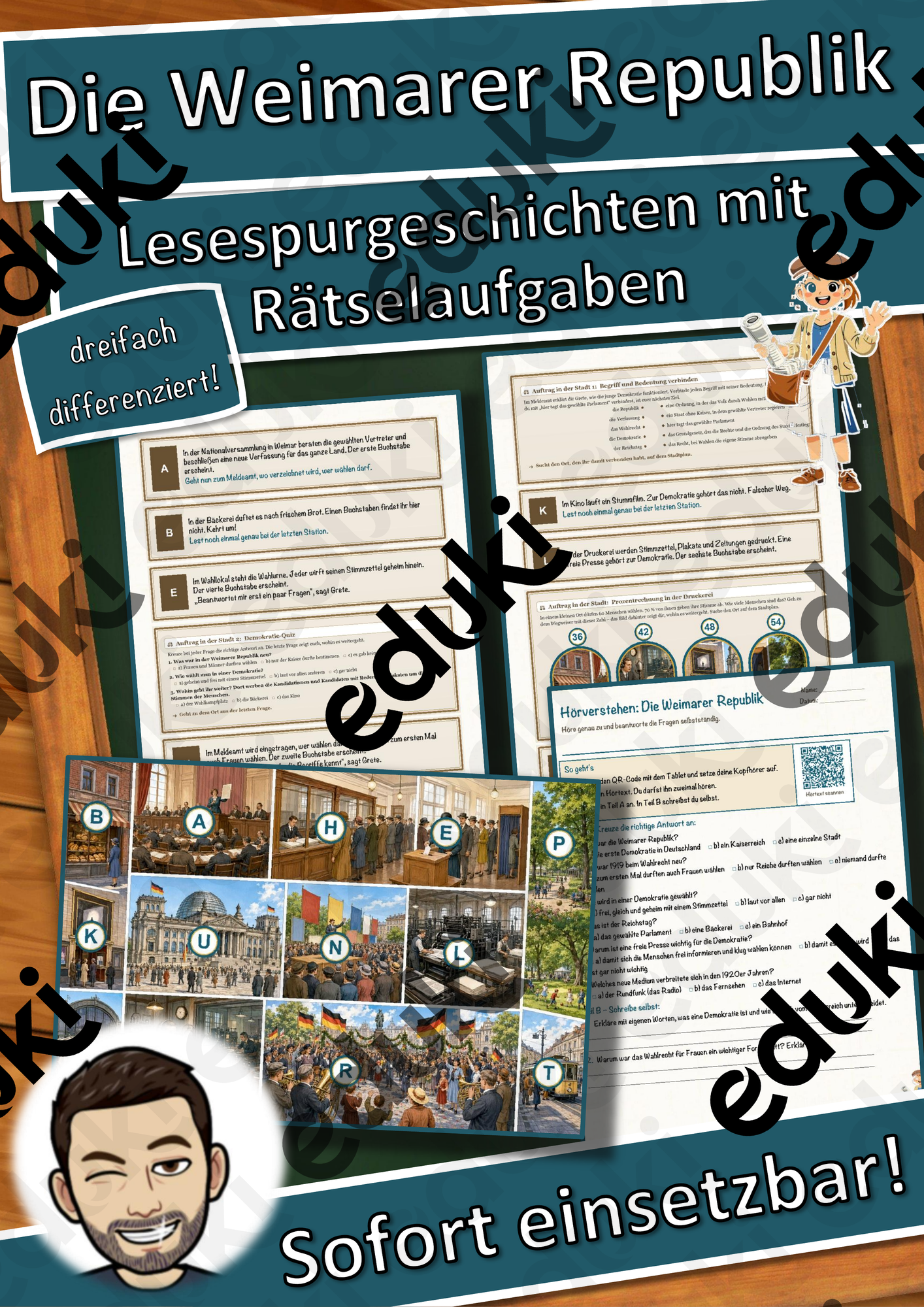 Die Weimarer Republik – Lesespurgeschichte mit Rätselaufgaben (Klasse 8)