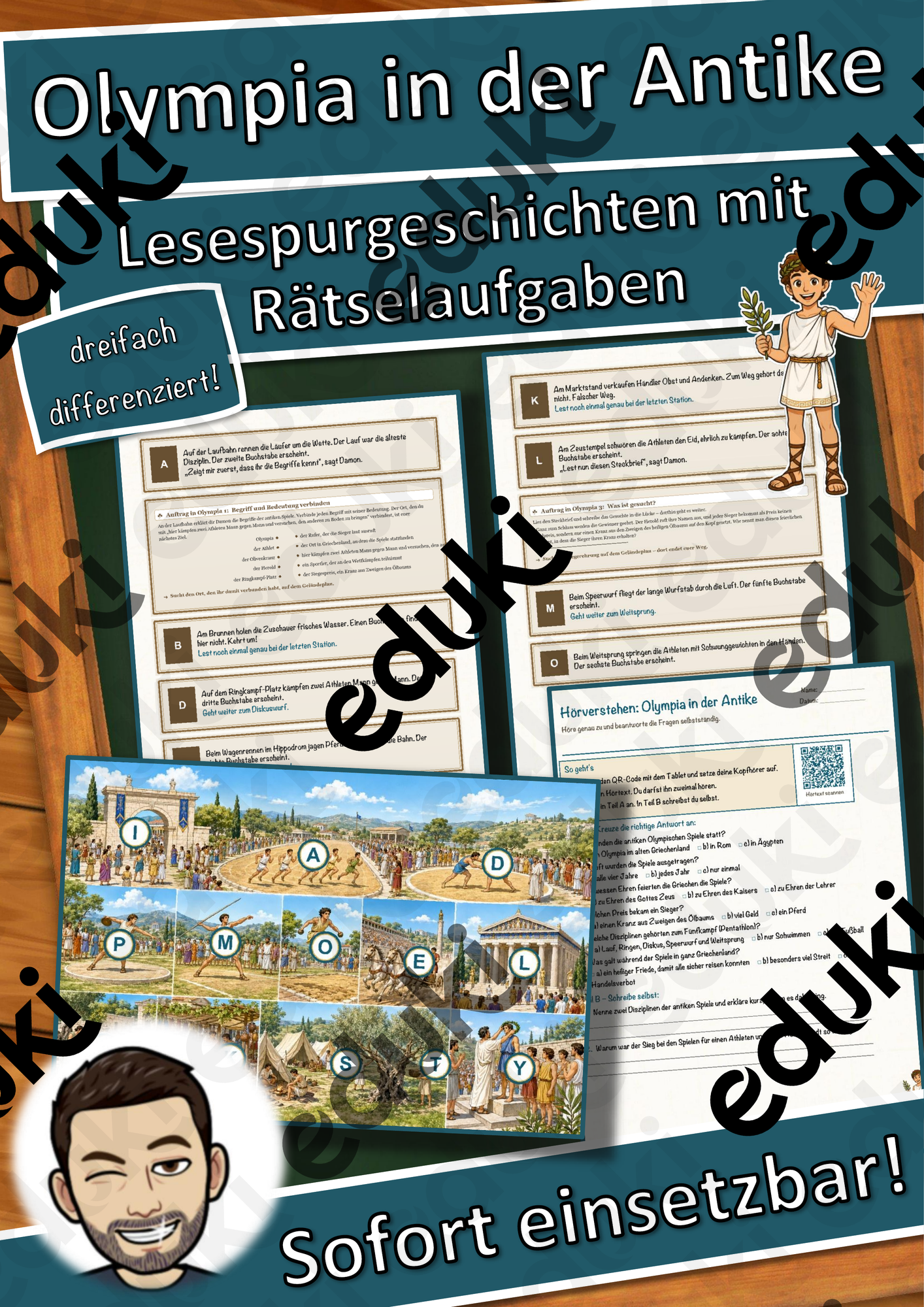 Olympia in der Antike – Lesespurgeschichte mit Rätselaufgaben (Klasse 7)