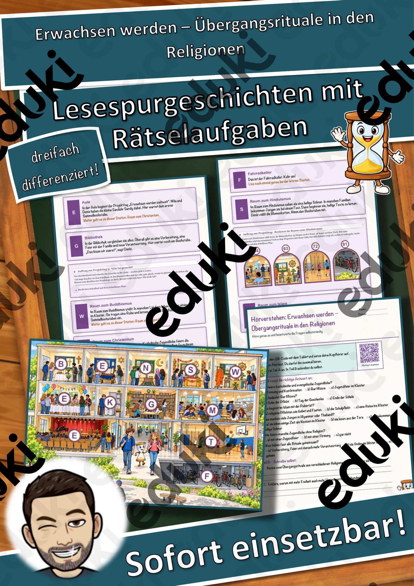 Erwachsen werden – Übergangsrituale in den Religionen – Lesespurgeschichte mit Rätselaufgaben (Klasse 7)