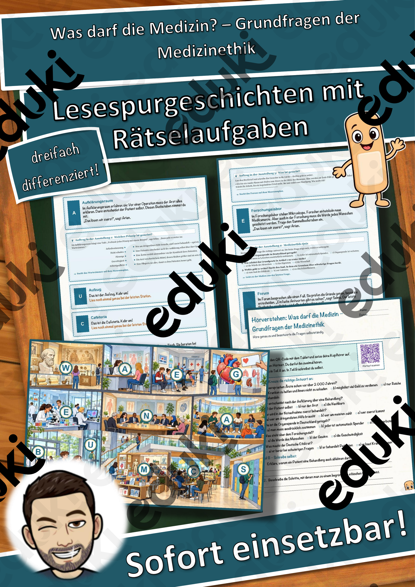 Was darf die Medizin? – Grundfragen der Medizinethik – Lesespurgeschichte mit Rätselaufgaben (Klasse 10)