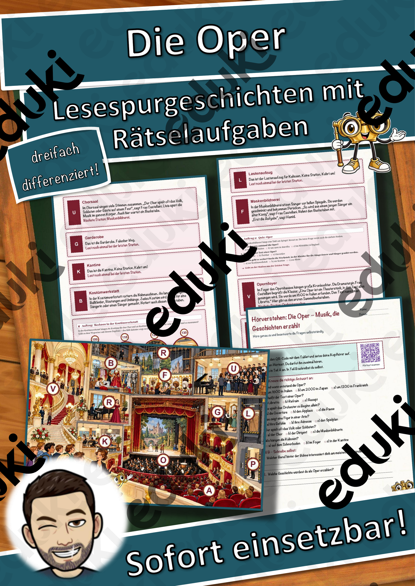Die Oper – Musik, die Geschichten erzählt – Lesespurgeschichte mit Rätselaufgaben (Klasse 7)