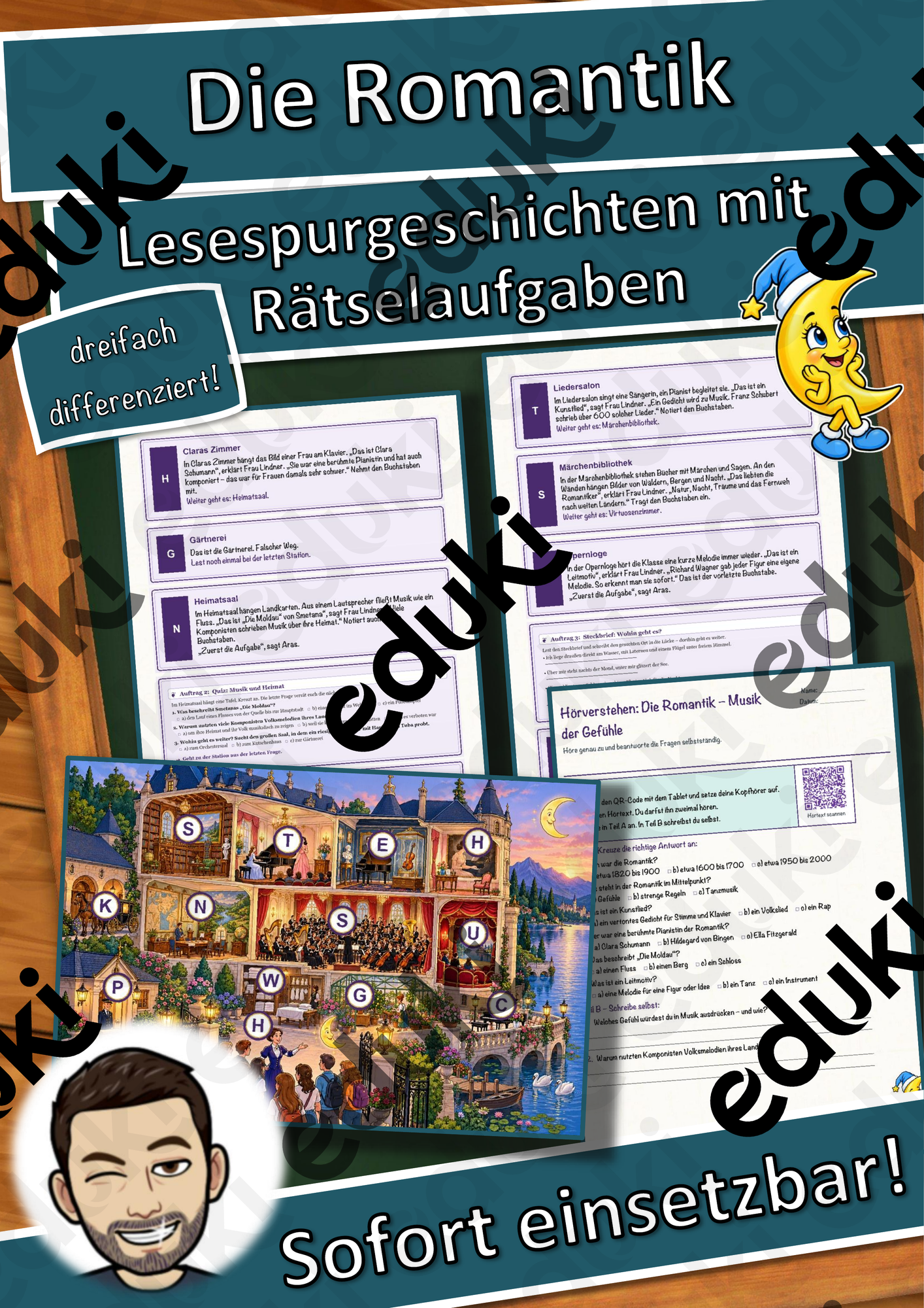 Die Romantik – Musik der Gefühle – Lesespurgeschichte mit Rätselaufgaben (Klasse 9)