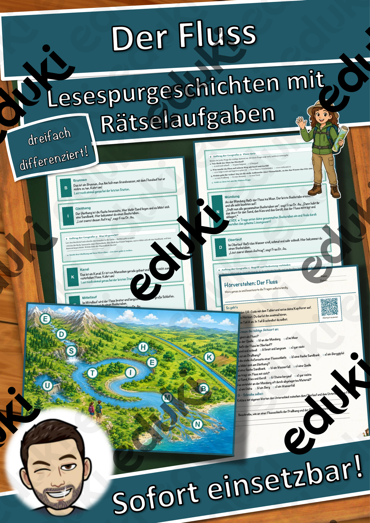 Der Fluss – Lesespurgeschichte mit Rätselaufgaben (Klasse 8)