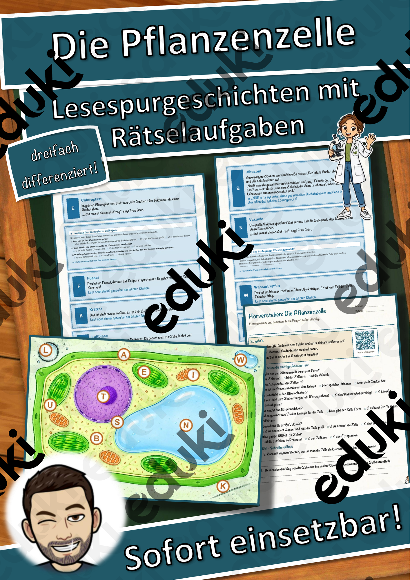 Die Pflanzenzelle – Lesespurgeschichte mit Rätselaufgaben (Klasse 8)