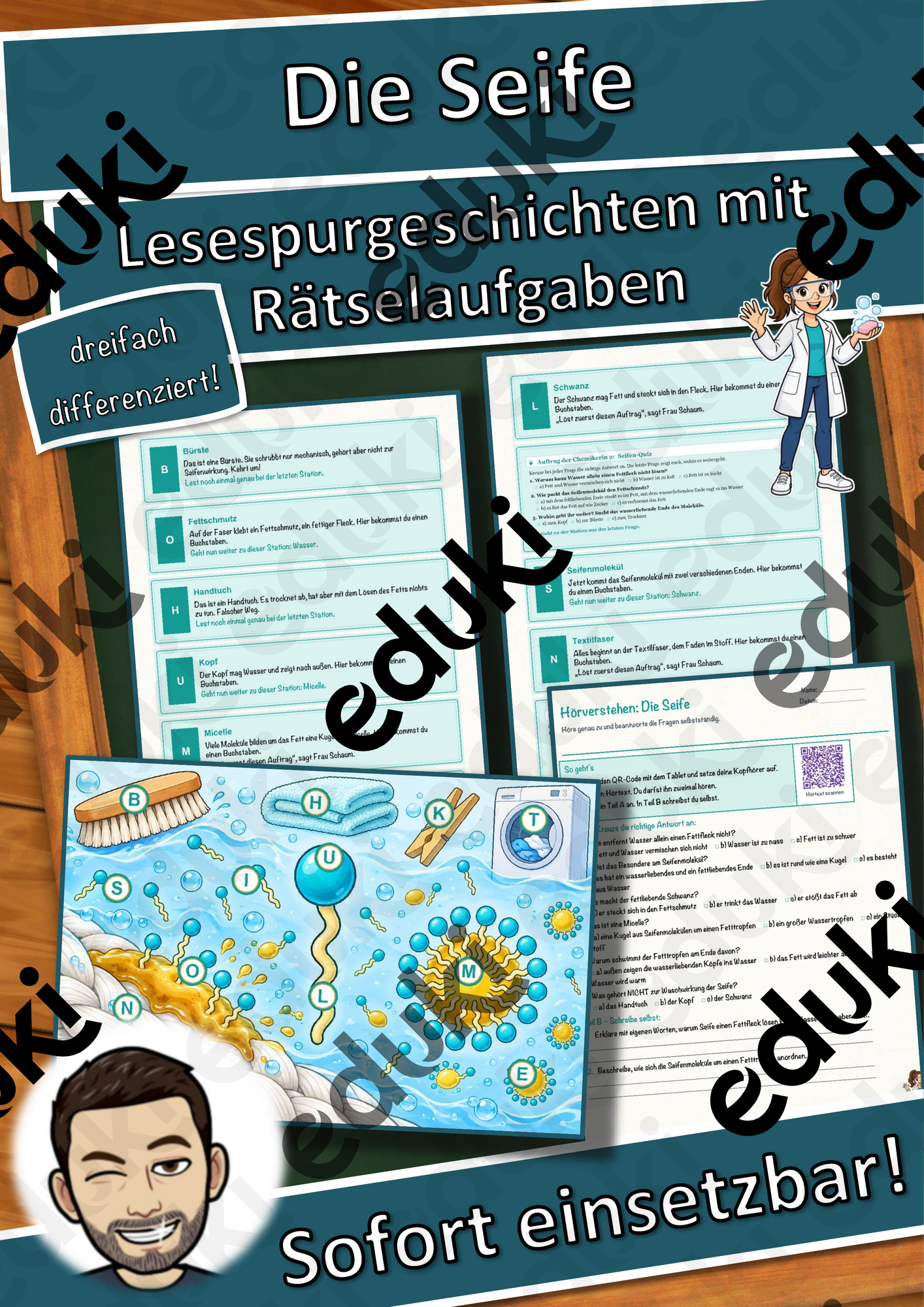 Die Seife – Lesespurgeschichte mit Rätselaufgaben (Klasse 9)
